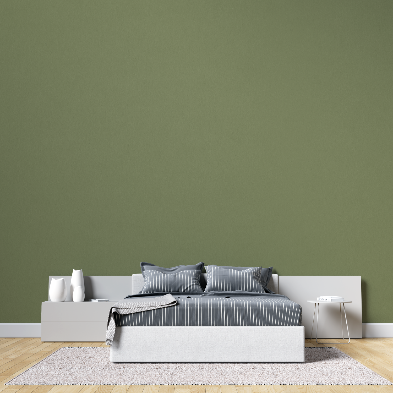 Olivgrüne Tapete | Wandtapete
