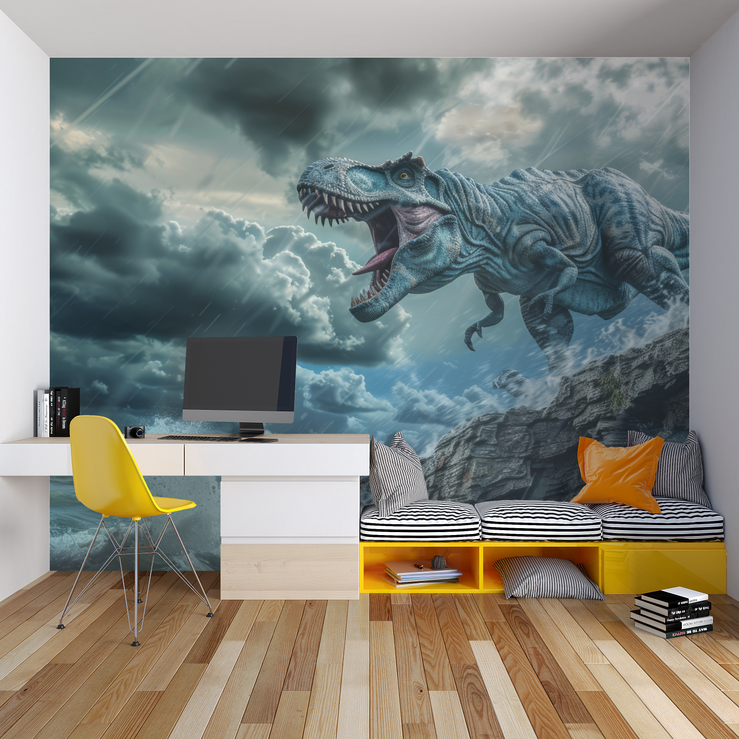Blue Dinosaur Wallpaper | Murals Wallpaper