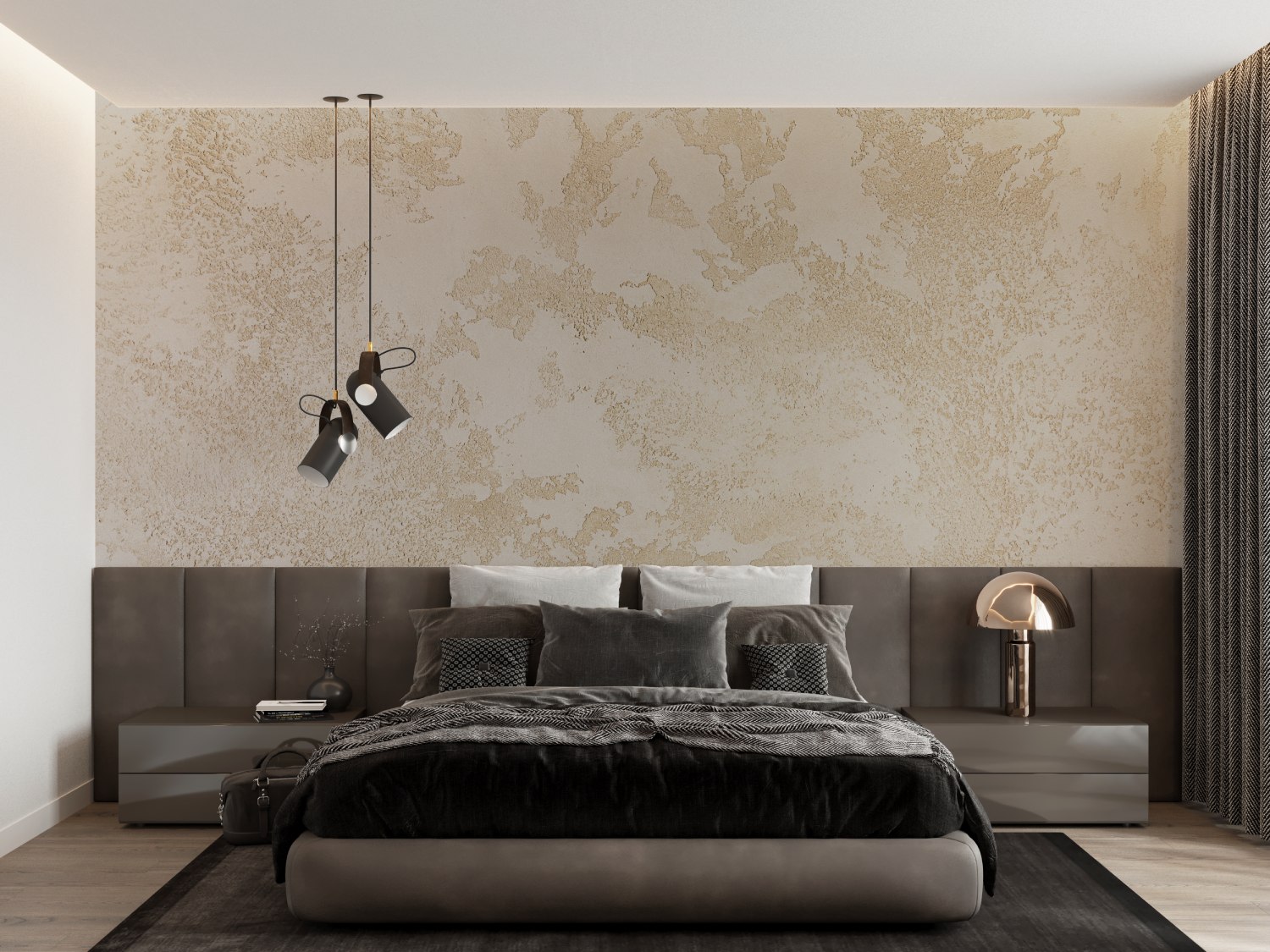 Taupe and Gold Wallpaper | Murals Wallpaper