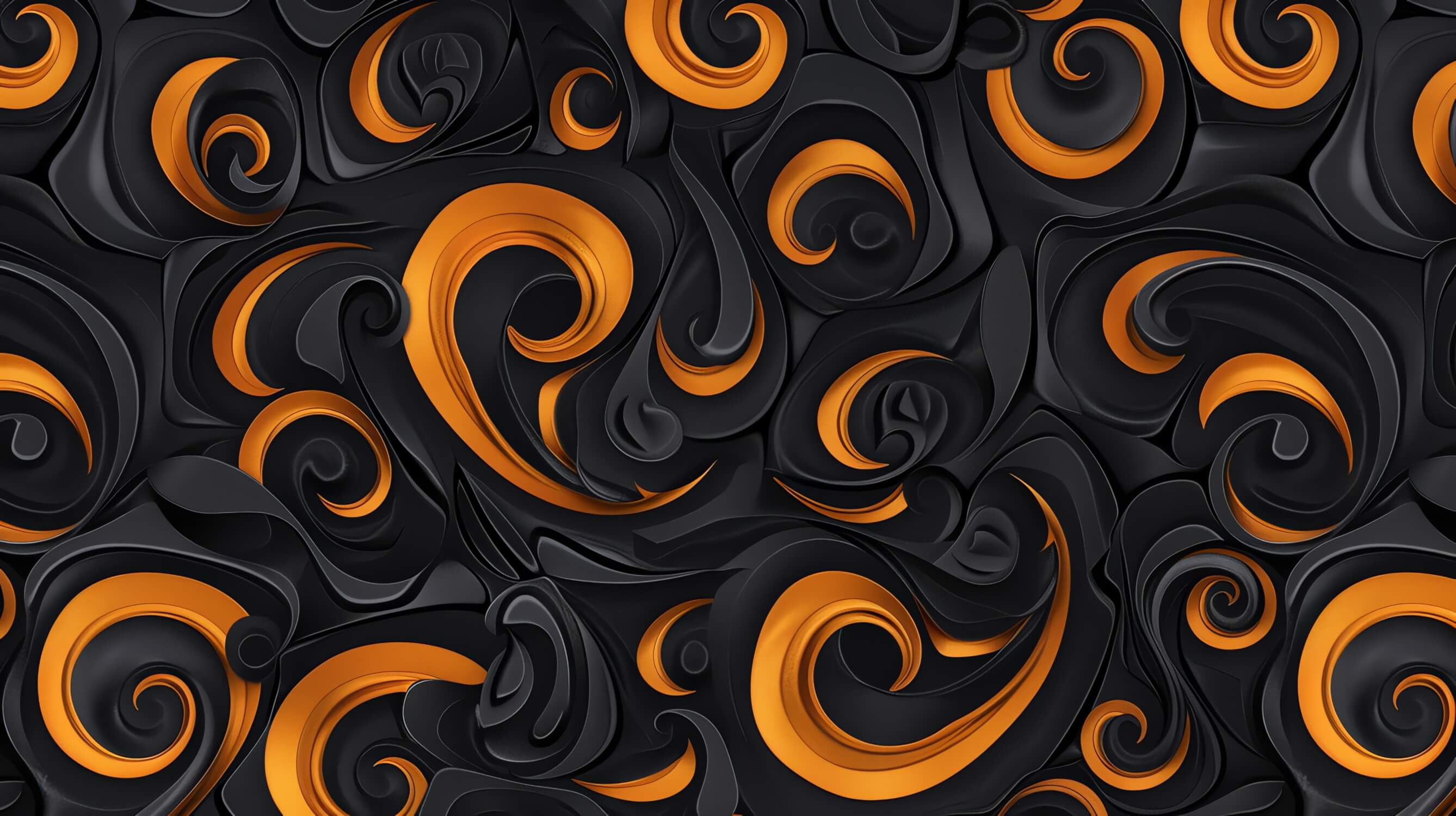 Abstract Orange and Black Wallpaper | Murals Wallpaper
