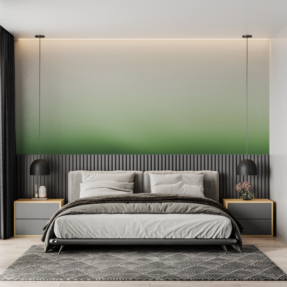 Grüne Farbverlaufstapete | Wandbildtapete