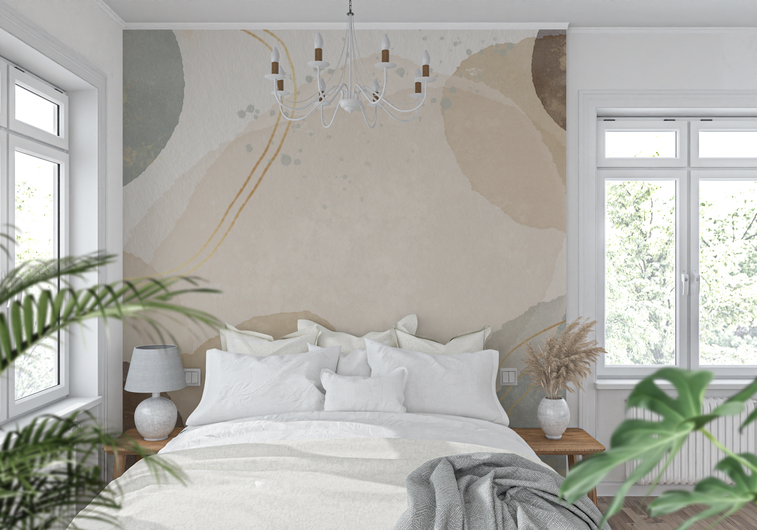 Papel de parede de aguarela Earthy Stains | Murals Papel de parede