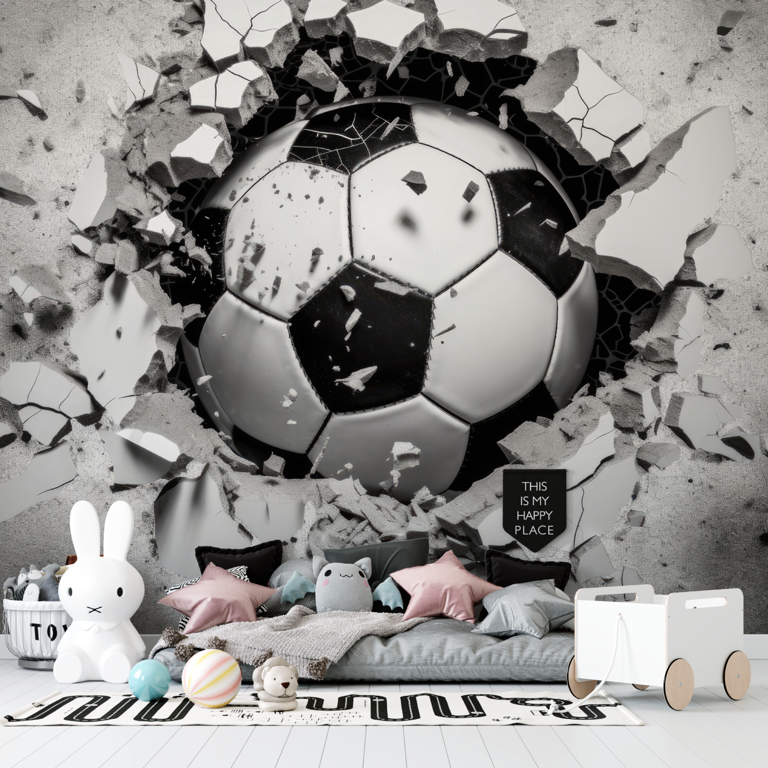 3D Football Mural Wallpaper | Murals Wallpaper
