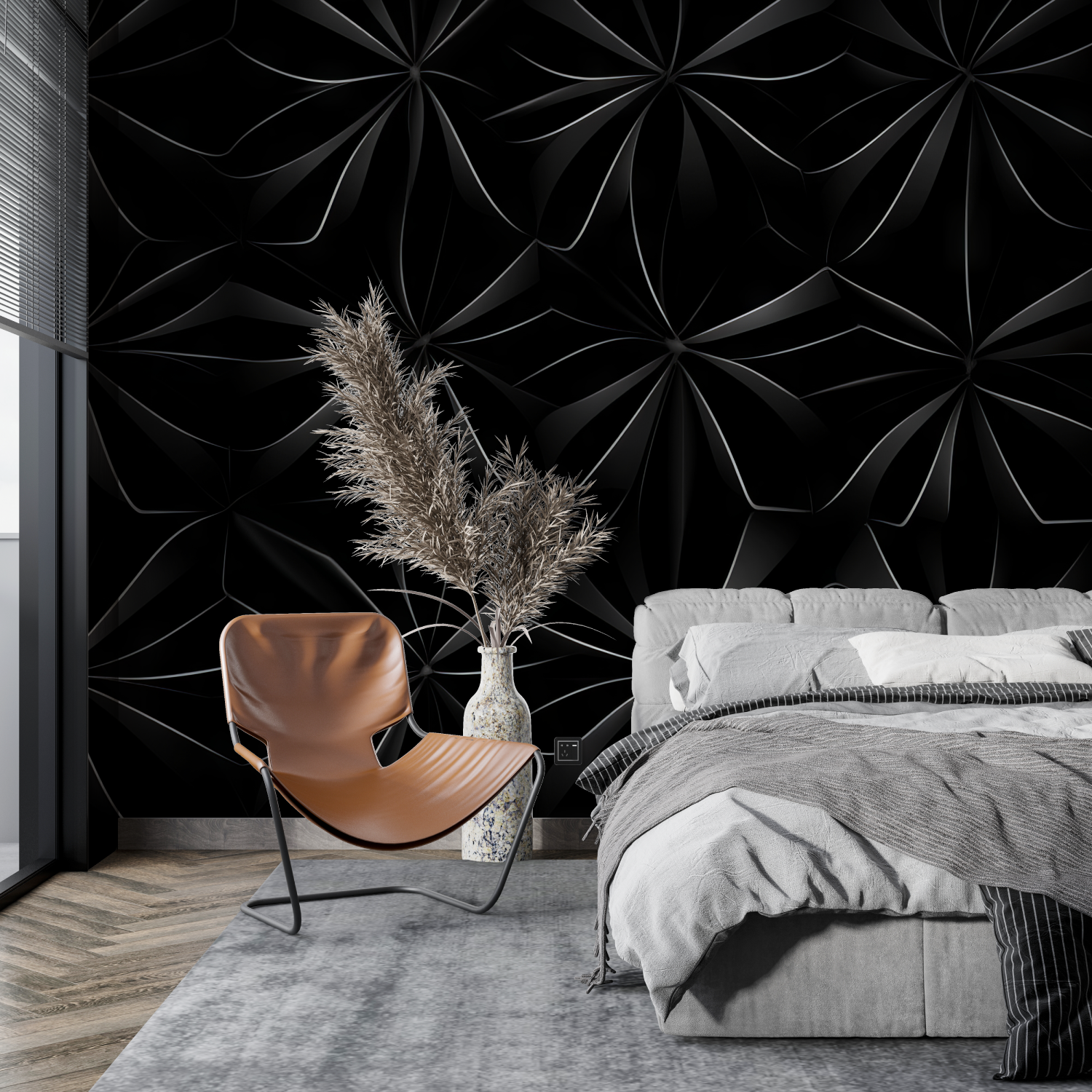 Black Geometric Wallpaper | Murals Wallpaper