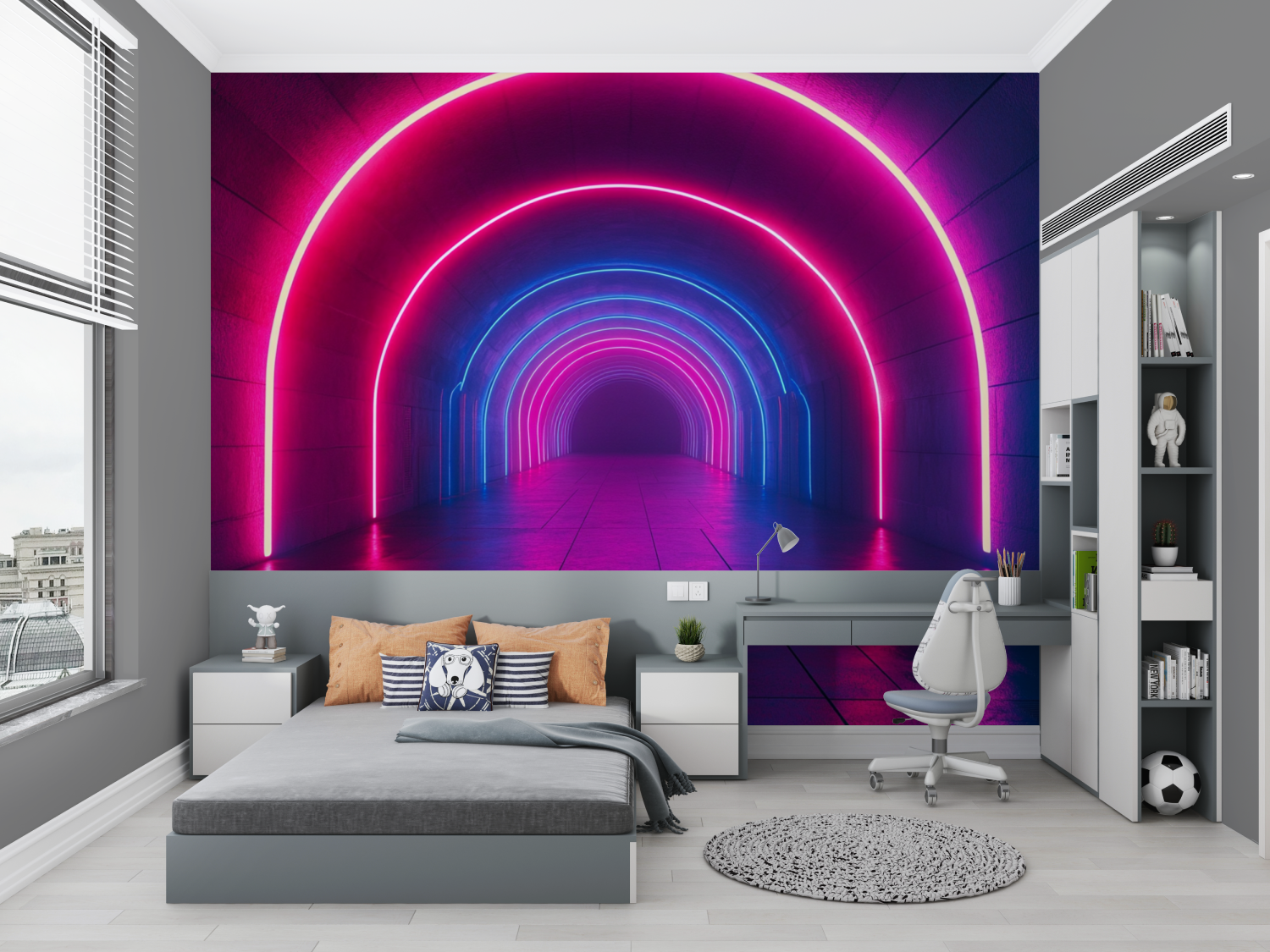 Futuristische Flurtapete | Wandtapete