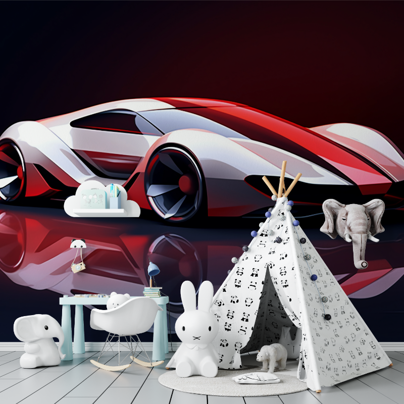 3D Future Car Wallpaper | Murals Wallpaper
