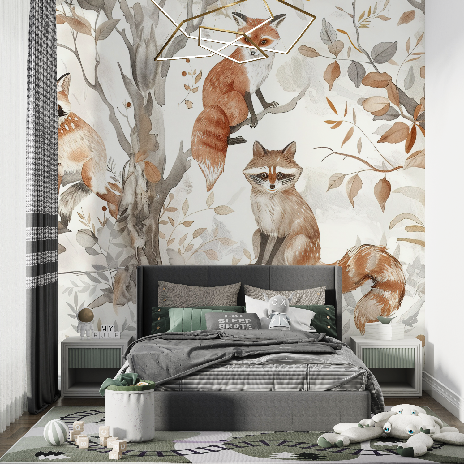 Papier Peint Chambre Enfant Animaux - Chambre de Garçon