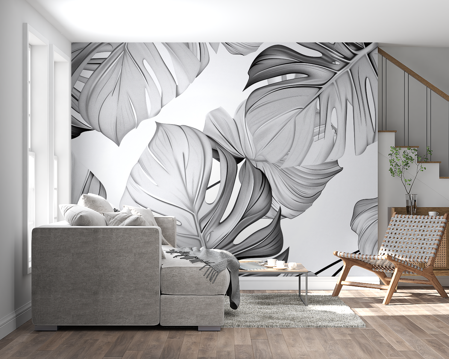 White and Gray Wallpaper | Murals Wallpaper