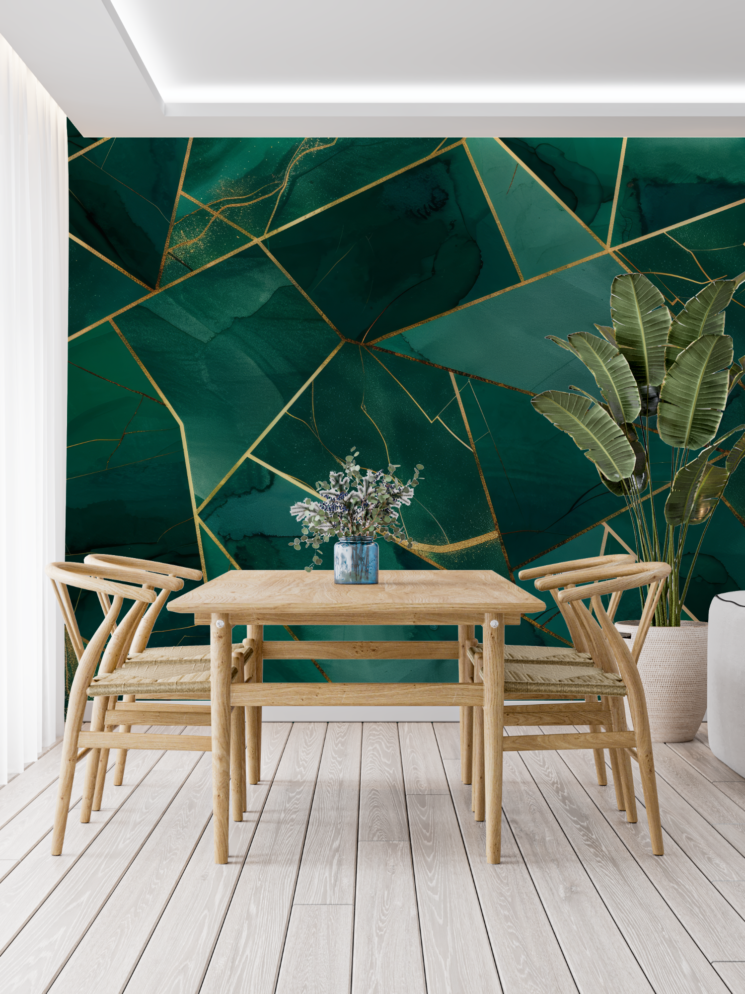Emerald Green and Gold Wallpaper | Murals Wallpaper