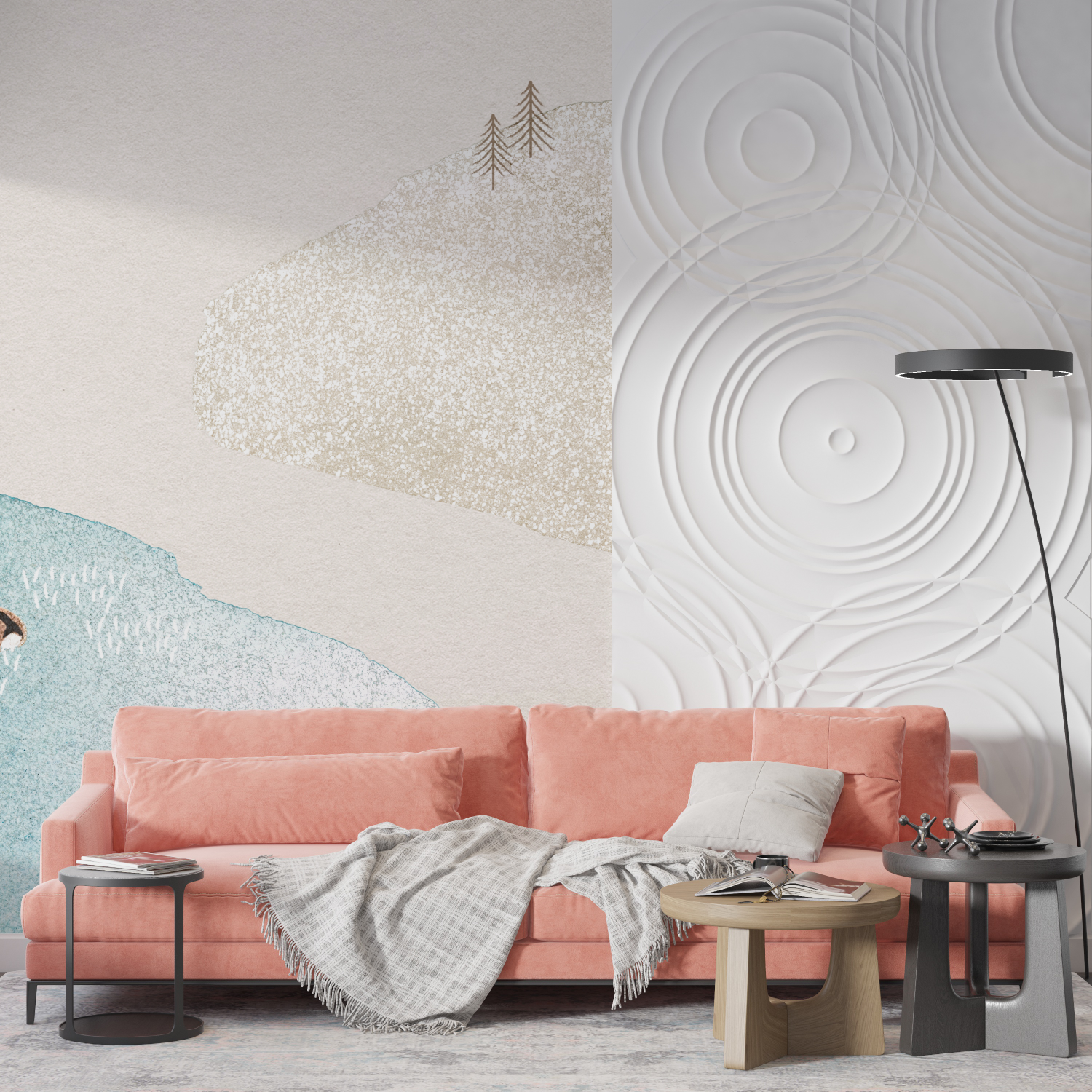 Nordic Watercolor Kids Wallpaper | Murals Wallpaper