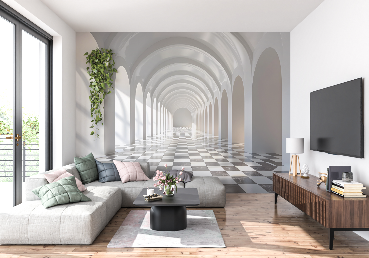 White 3D Wallpaper | Murals Wallpaper