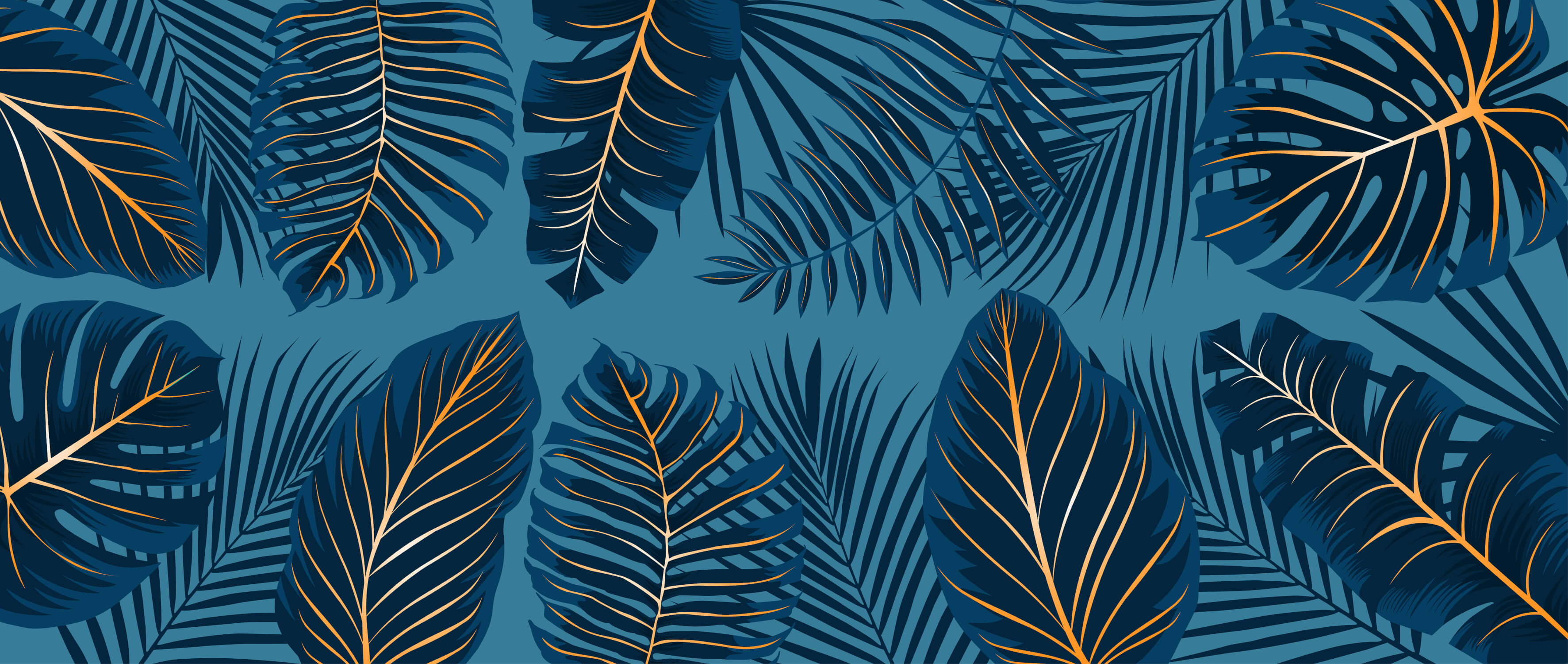 Teal Tropical Wallpaper | Murals Wallpaper