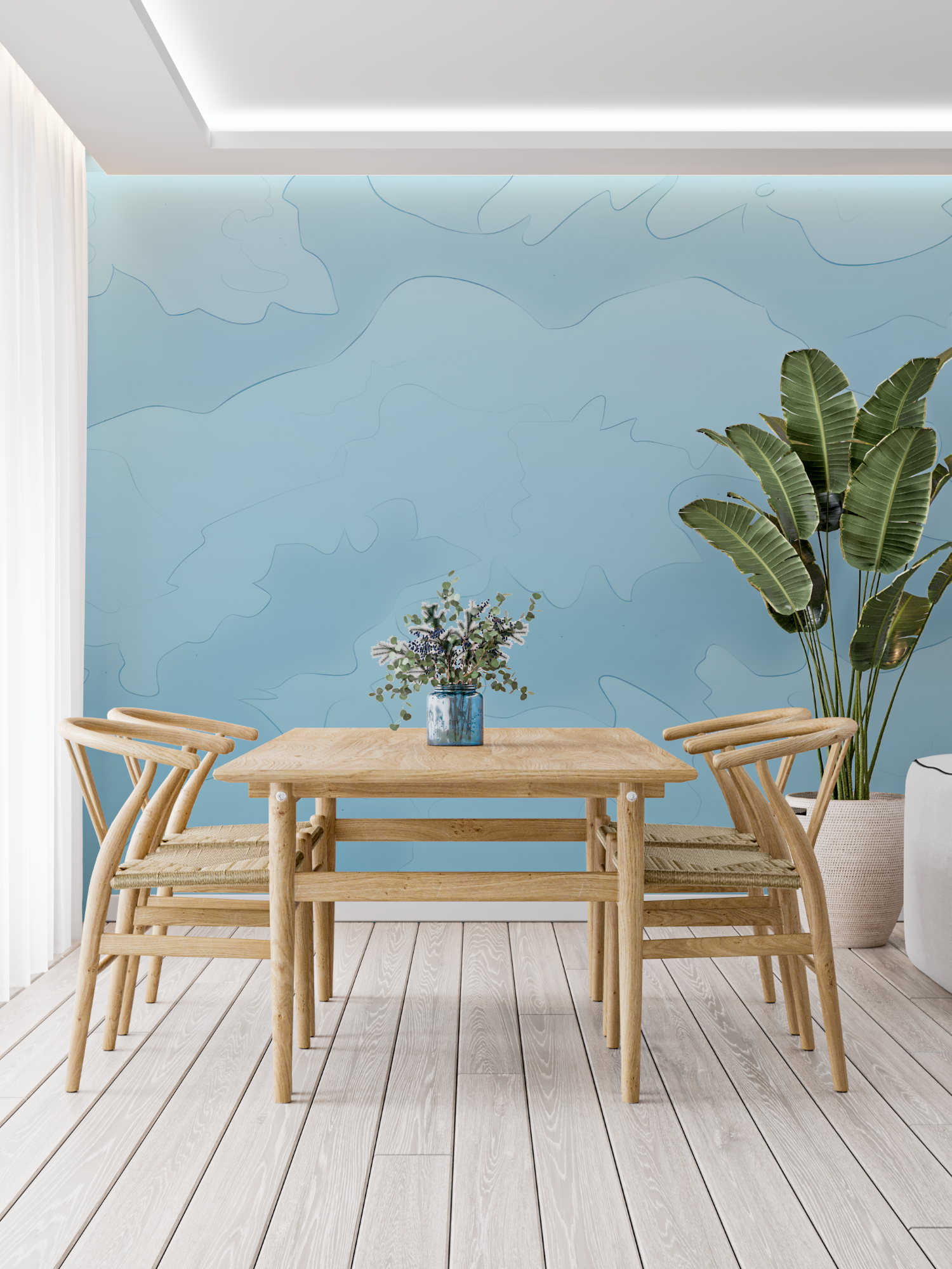 Sky Blue Wallpaper | Murals Wallpaper