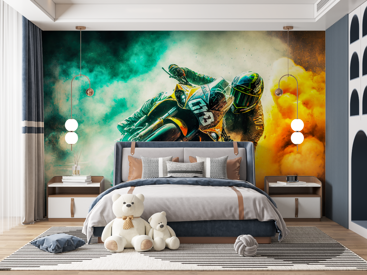 Racing Motorcycle Wallpaper | Murals Wallpaper