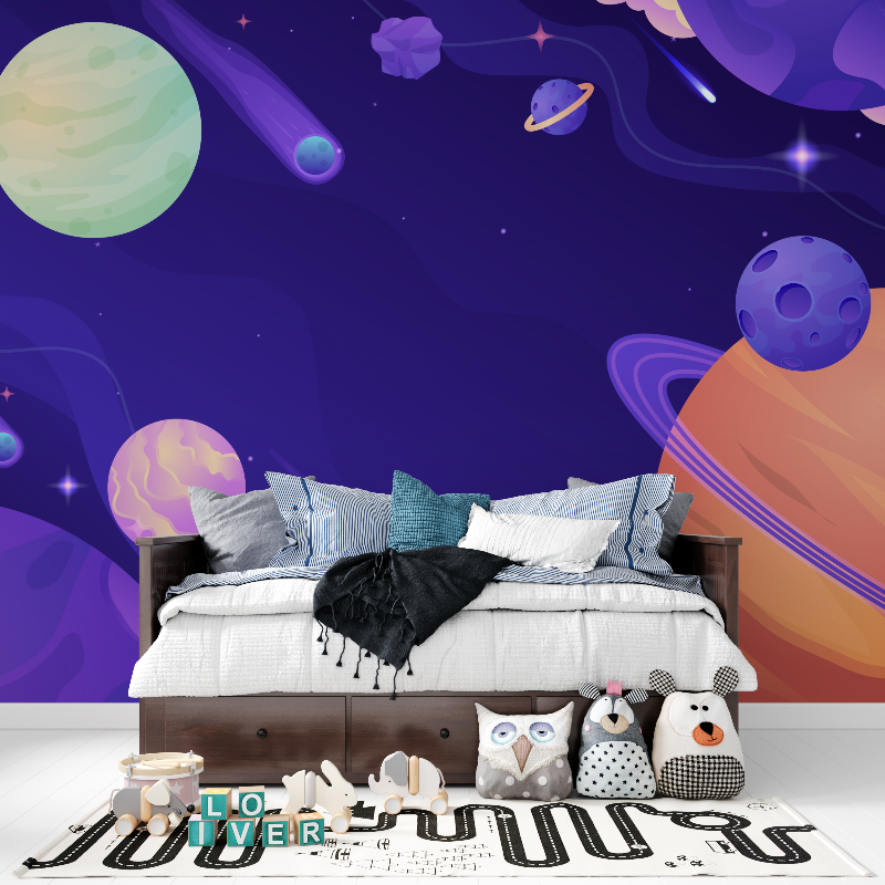 Weltraum-Asteroiden-Tapete | Wandbilder