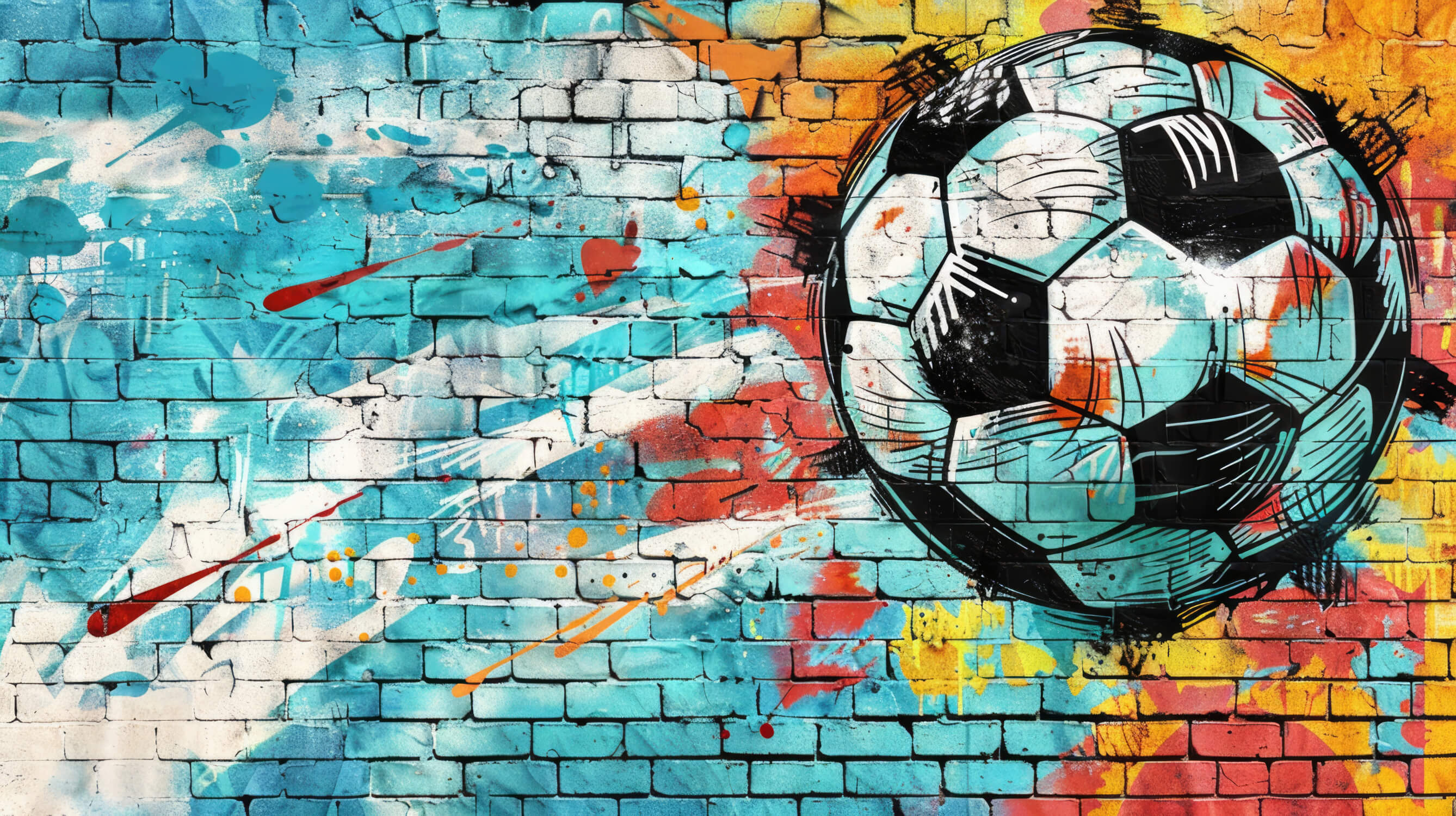 Graffiti Soccer Wallpaper | Murals Wallpaper