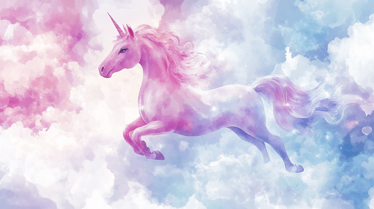 Magical Flying Unicorn Wallpaper for Bedroom Decor | Murals Wallpaper