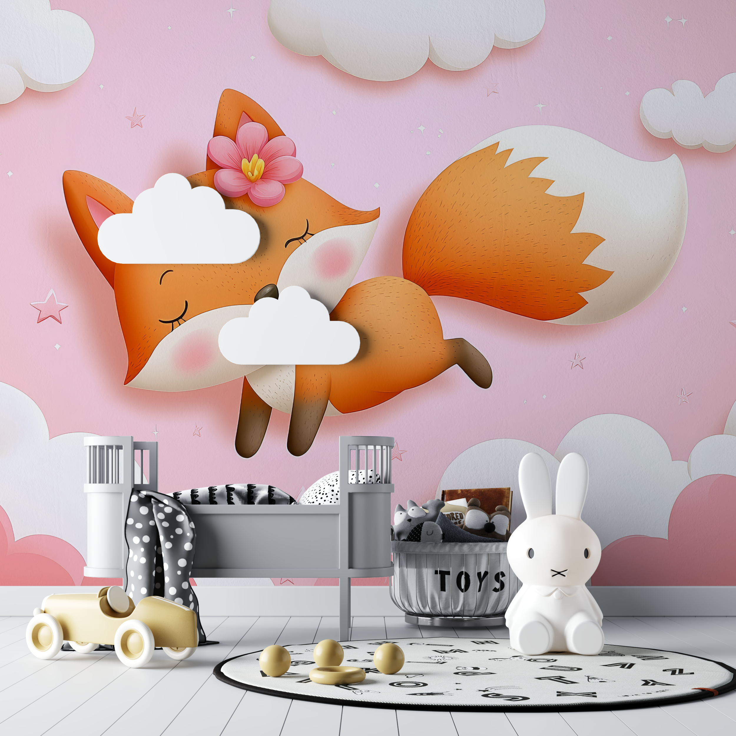 Fuchs Tapete Mädchenzimmer | Wandbilder Tapete
