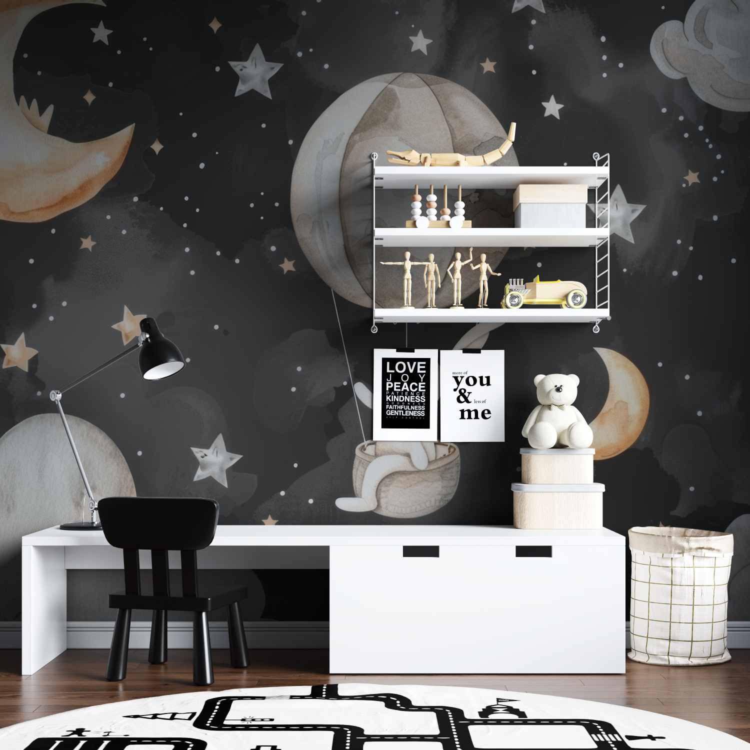 Night Moon Wallpaper for Kids | Murals Wallpaper