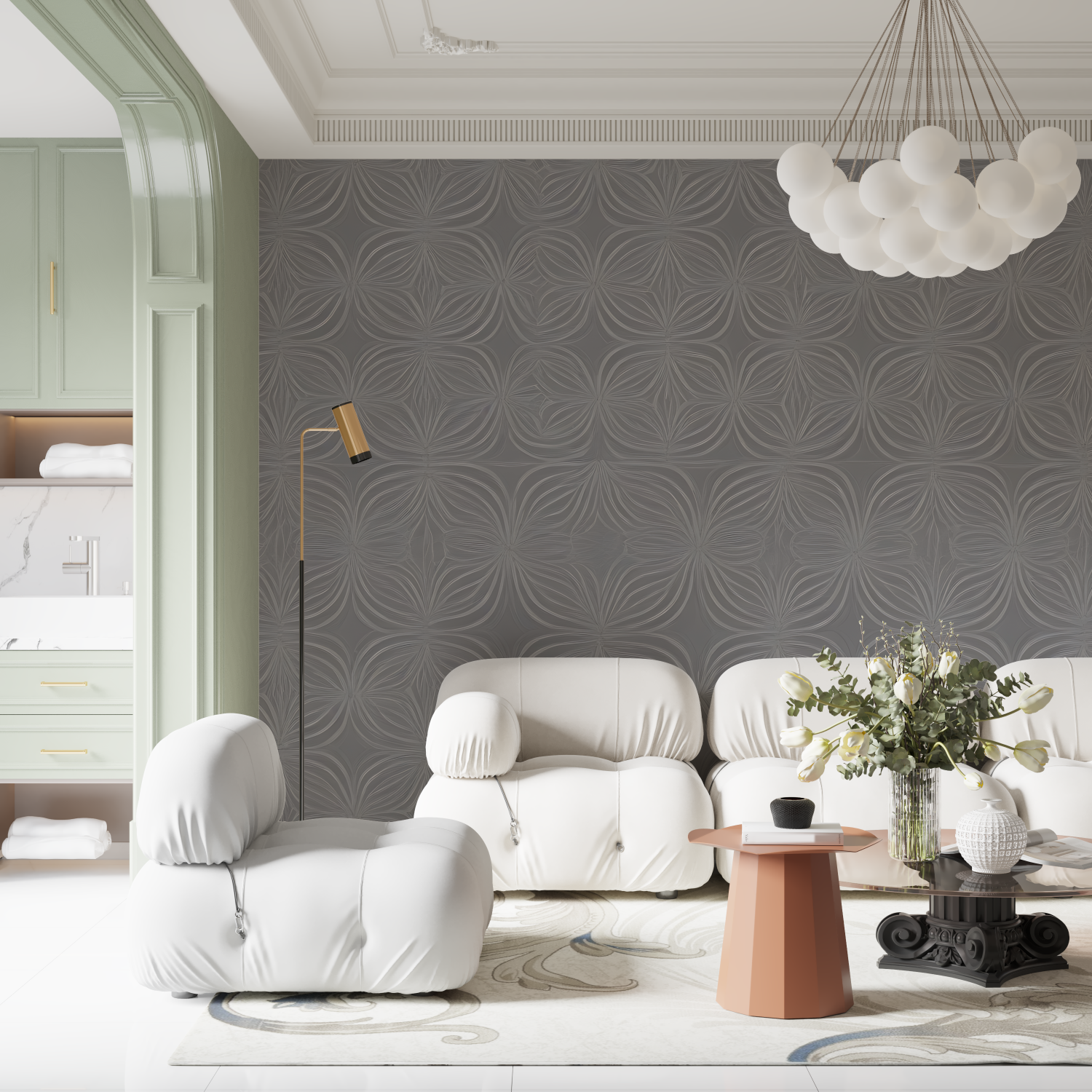 Gray Pattern Wallpaper | Murals Wallpaper