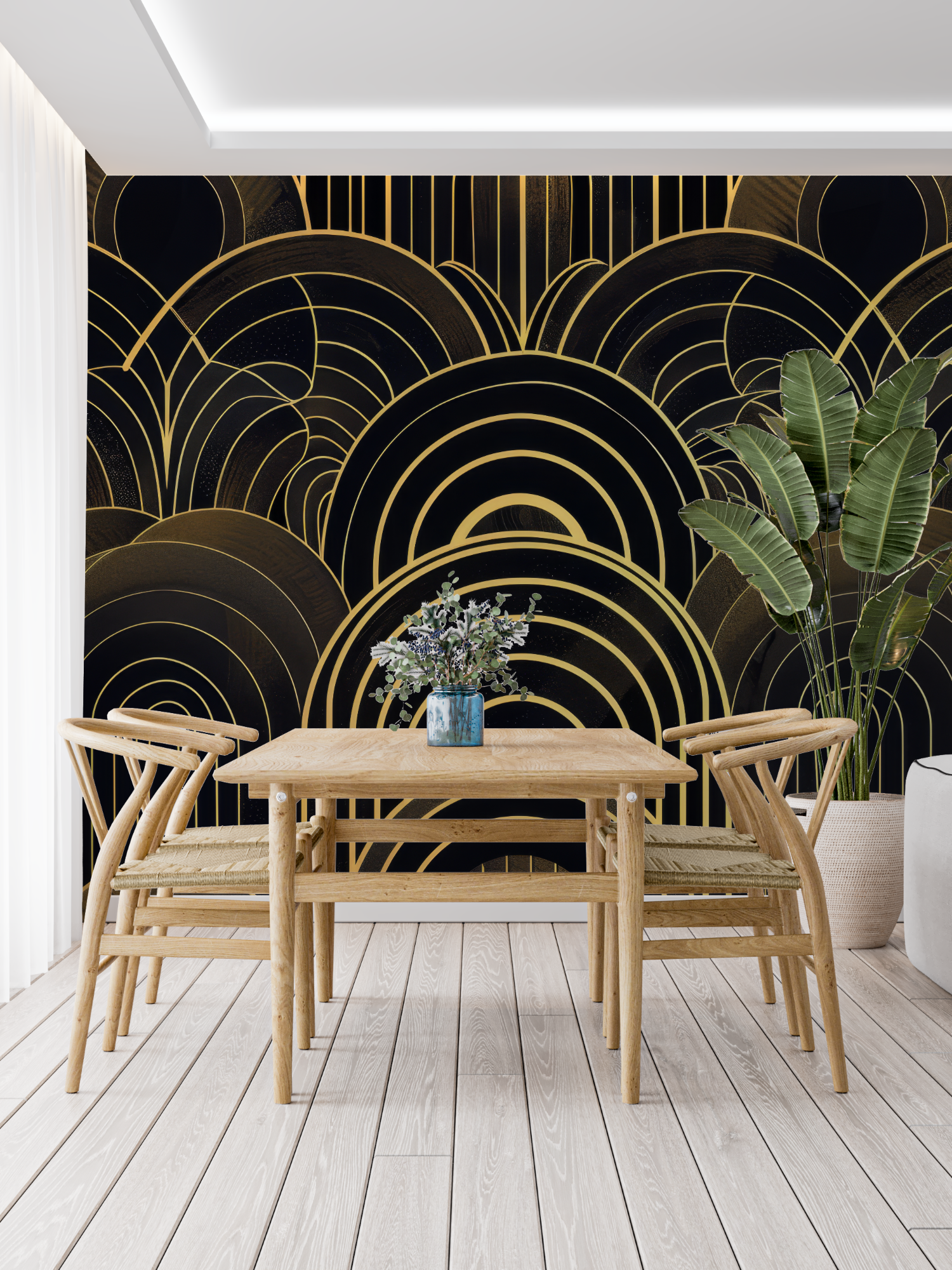 Art Deco Black and Gold Wallpaper | Murals Wallpaper