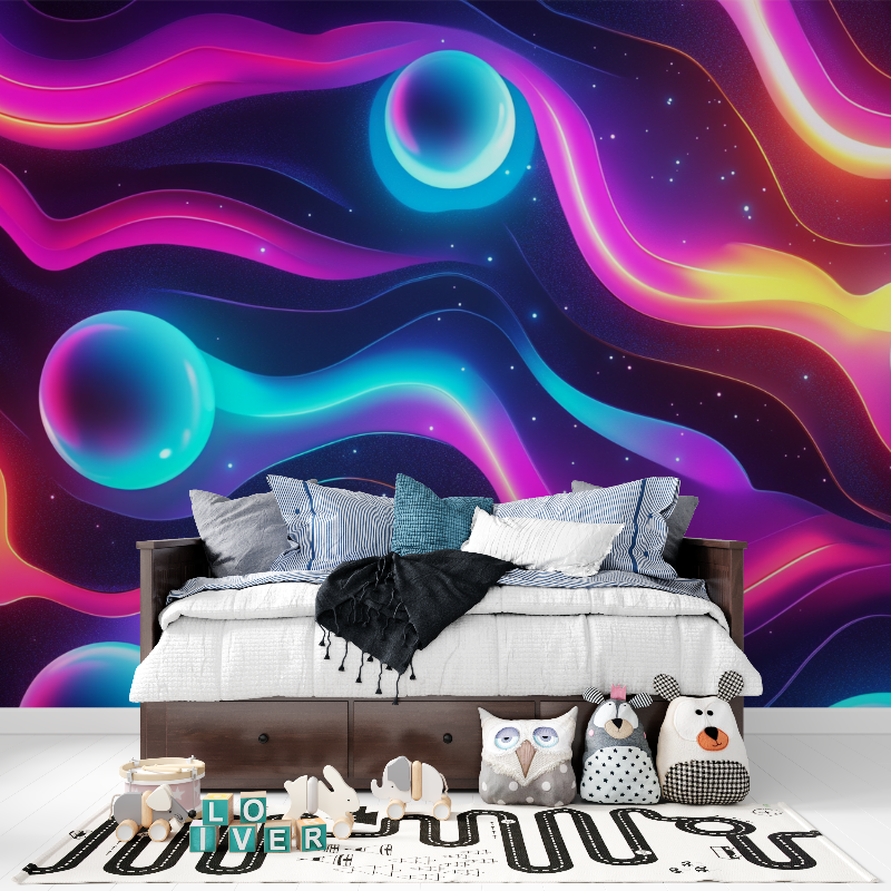 Neon-Elektrotapete | Wandbildtapete