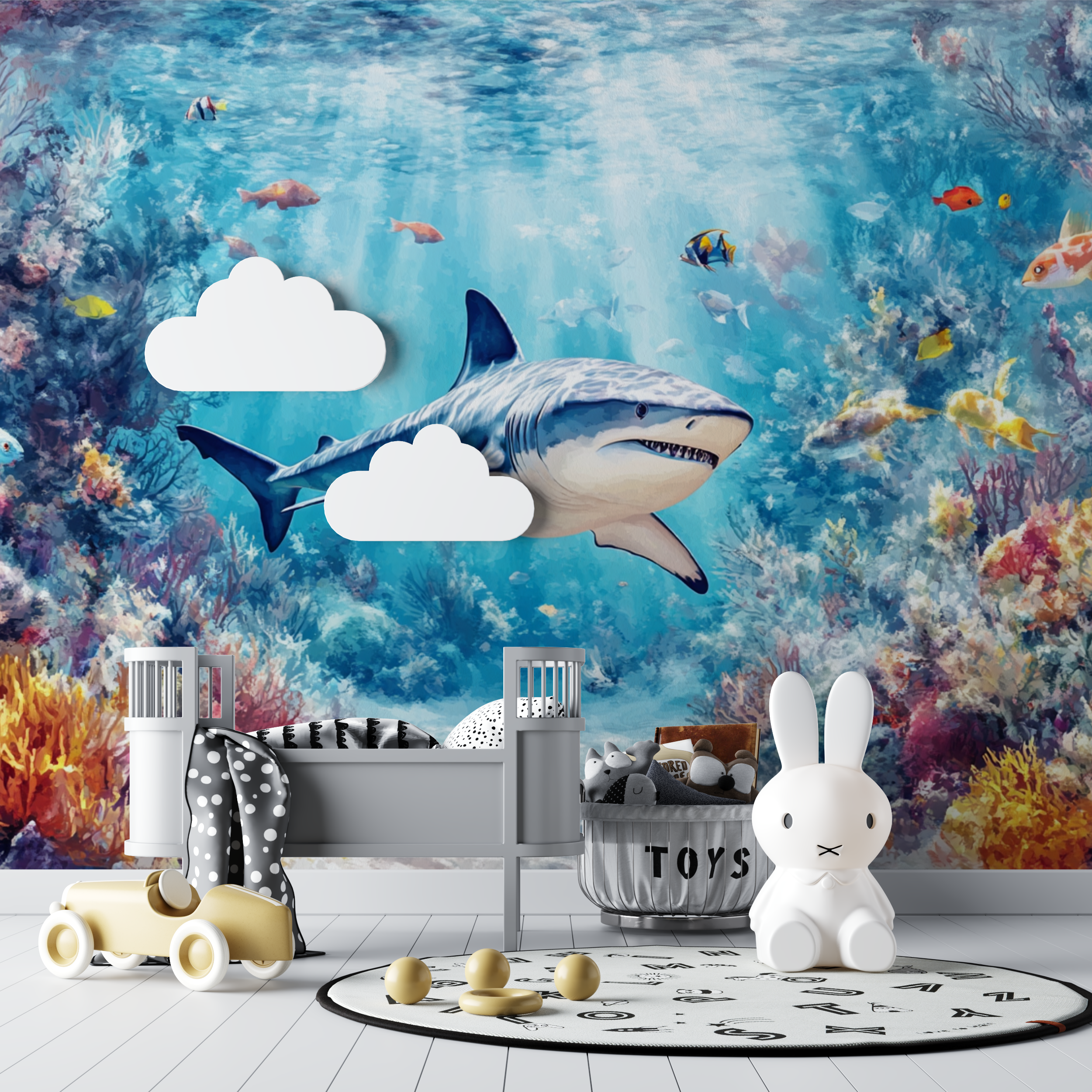 Shark Panoramic Marine Wallpaper | Murals Wallpaper