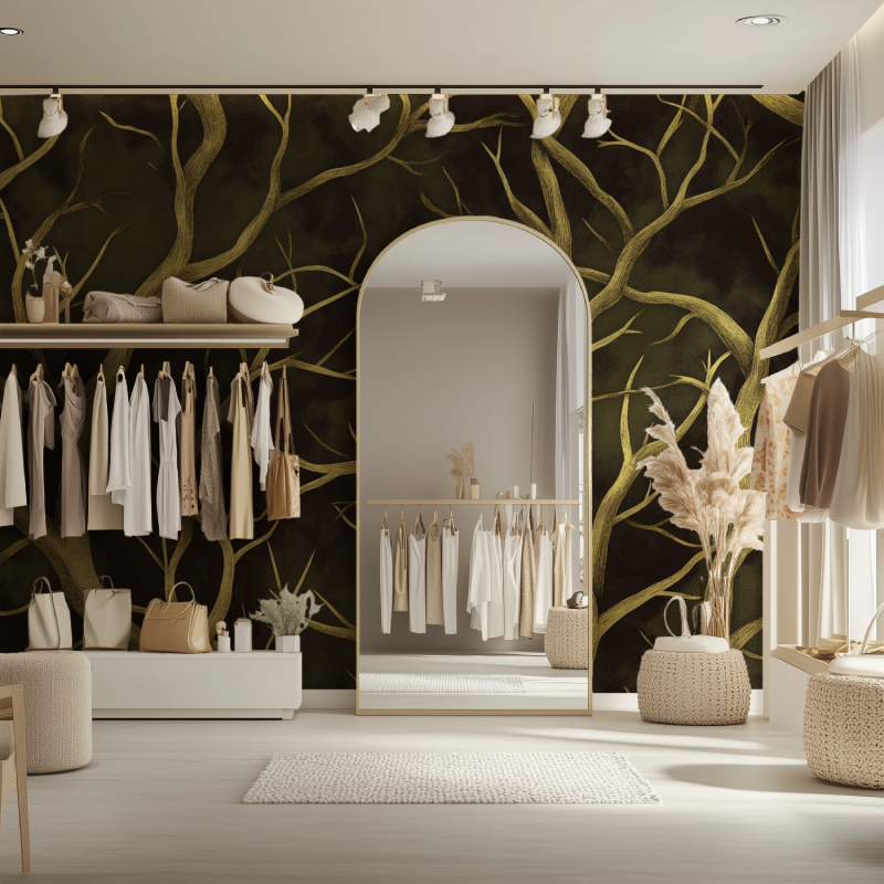 Baumzeichnung Tapete | Murals Tapete