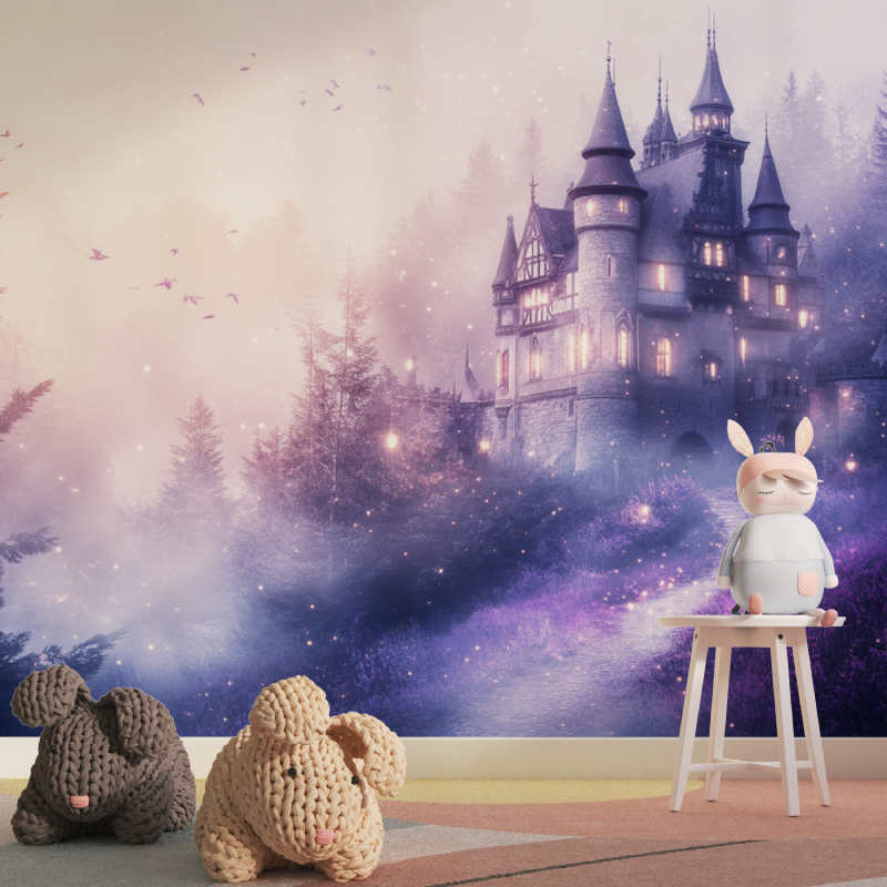 Princess Castle Purple Wallpaper | Murals Wallpaper