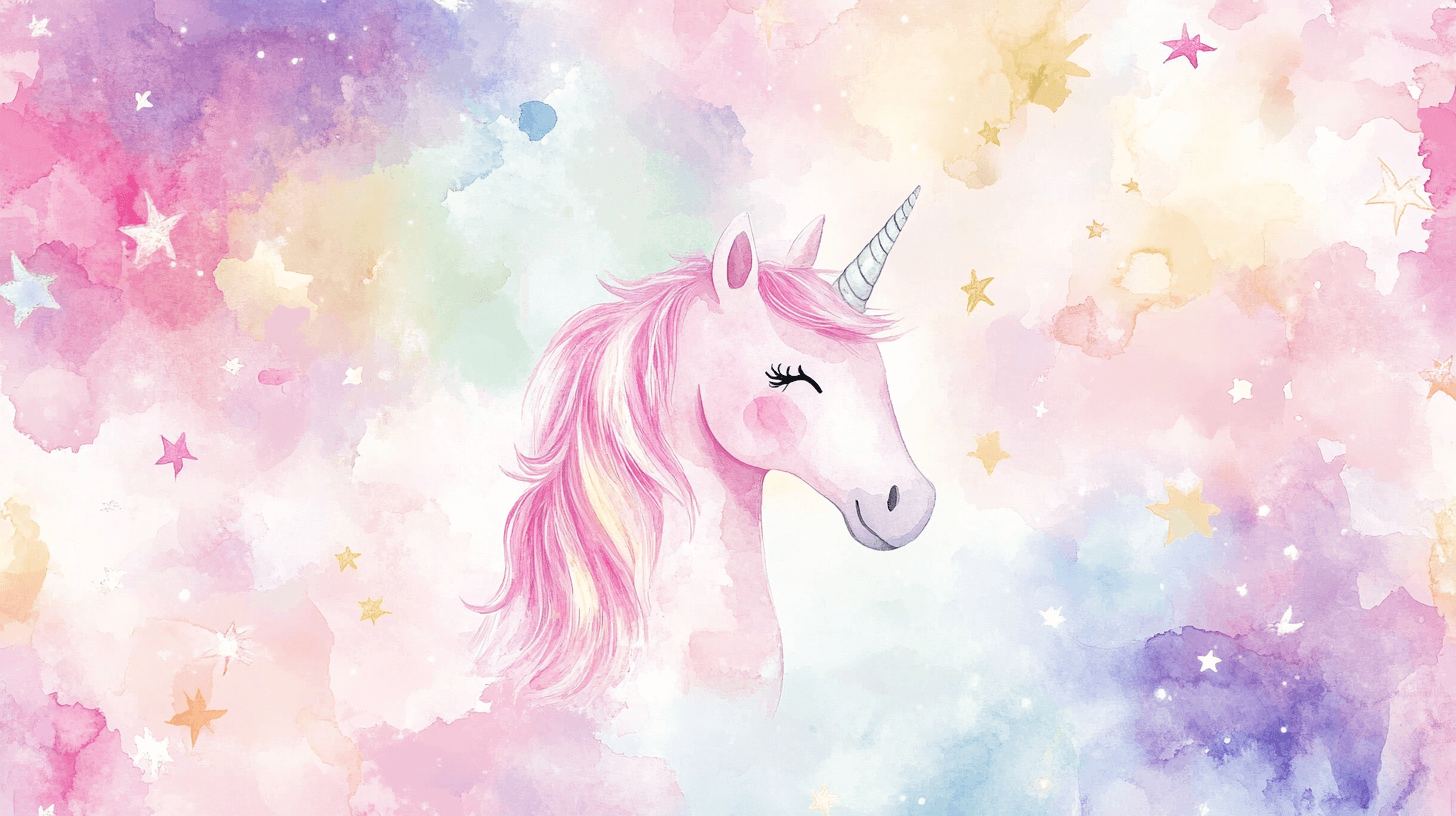 Unicorn Themed Kids' Room Wallpaper | Murals Wallpaper