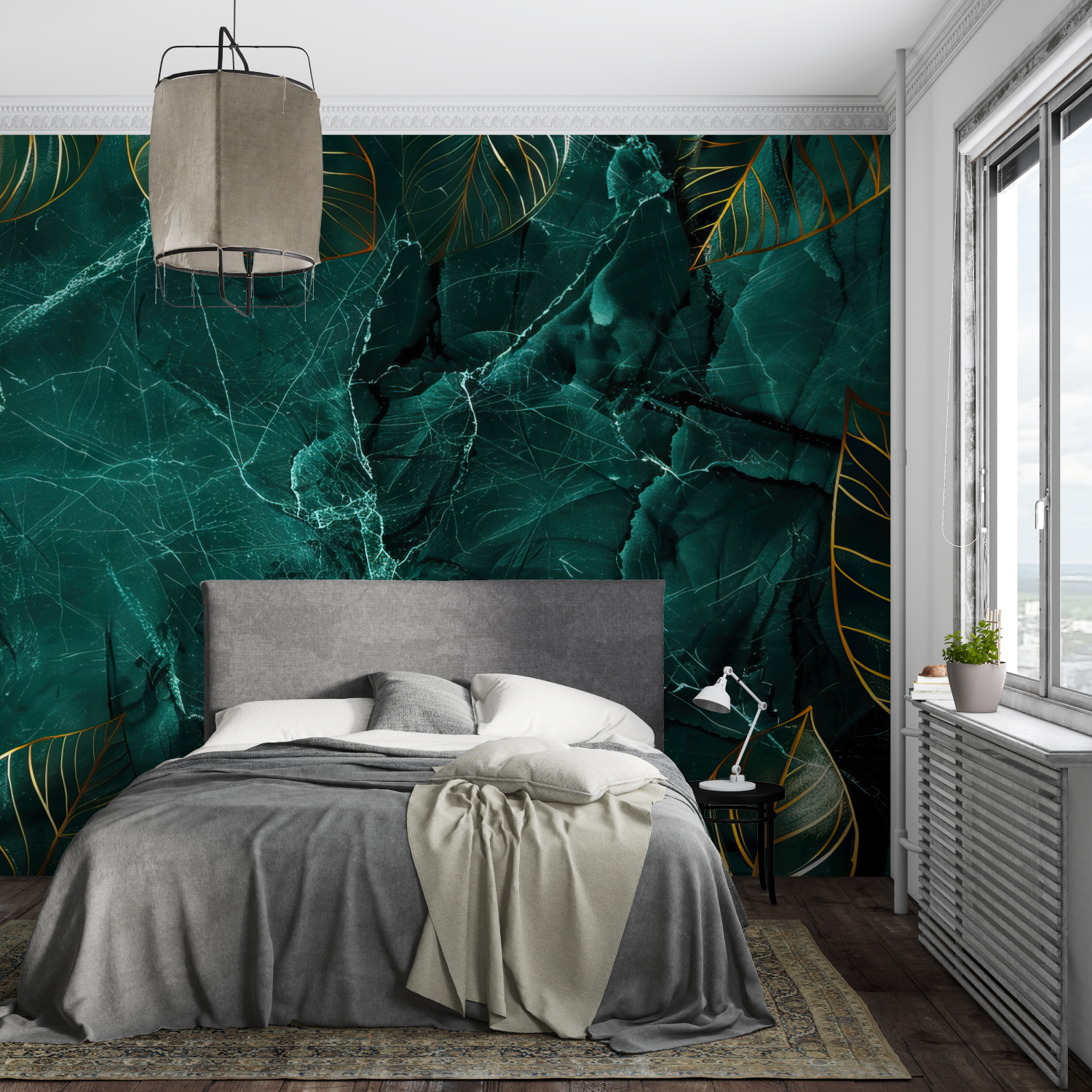 Dark Green Wallpaper | Murals Wallpaper