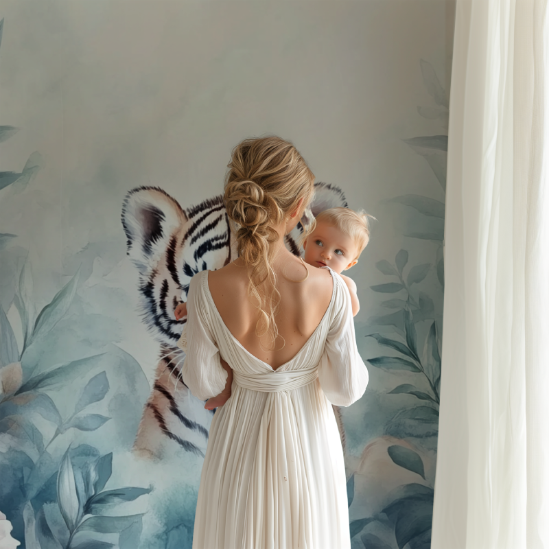 Tiger and Enchanted Forest Wallpaper | Murals Wallpaper