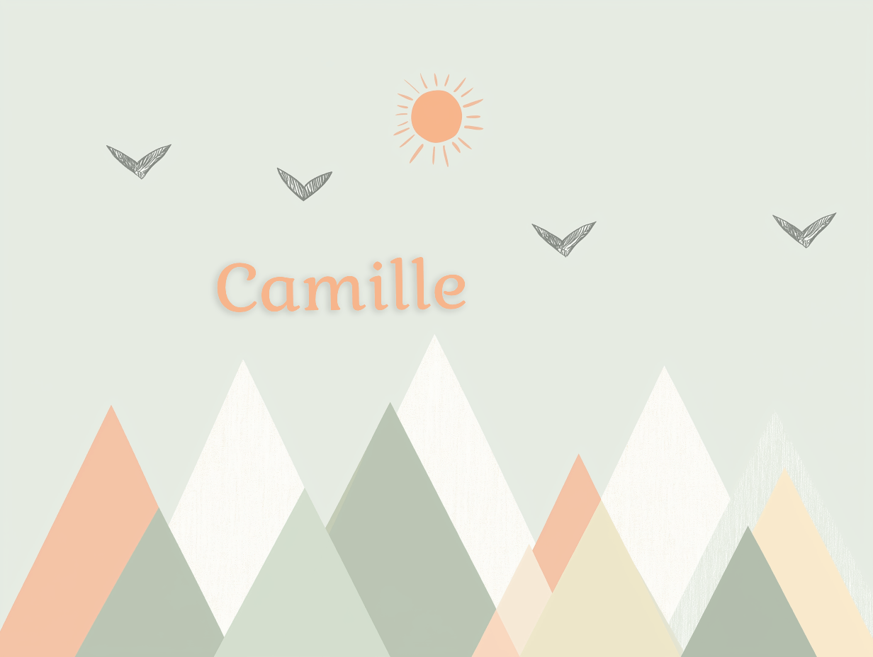 Scandinavian Green Name Wallpaper | Murals Wallpaper