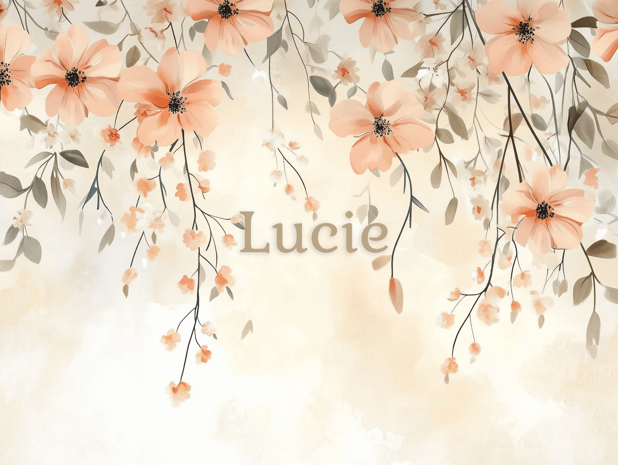 Name Wallpaper Leafy Pink | Murals Wallpaper