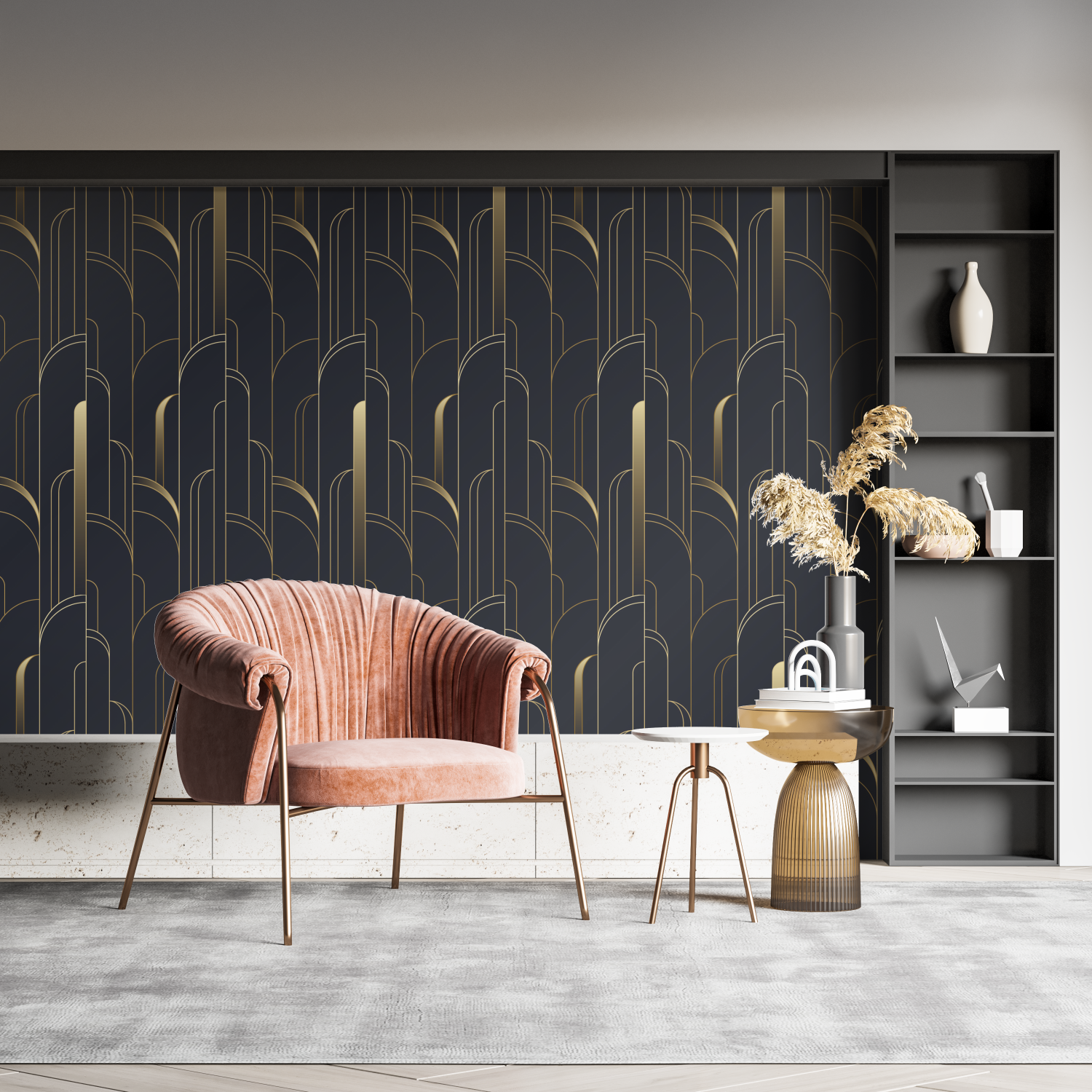 Art Deco Black Wallpaper | Murals Wallpaper