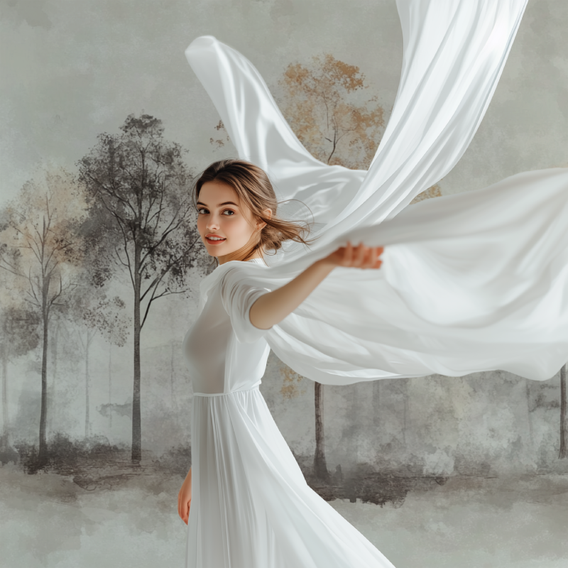 Gray and Brown Tree Wallpaper | Murals Wallpaper