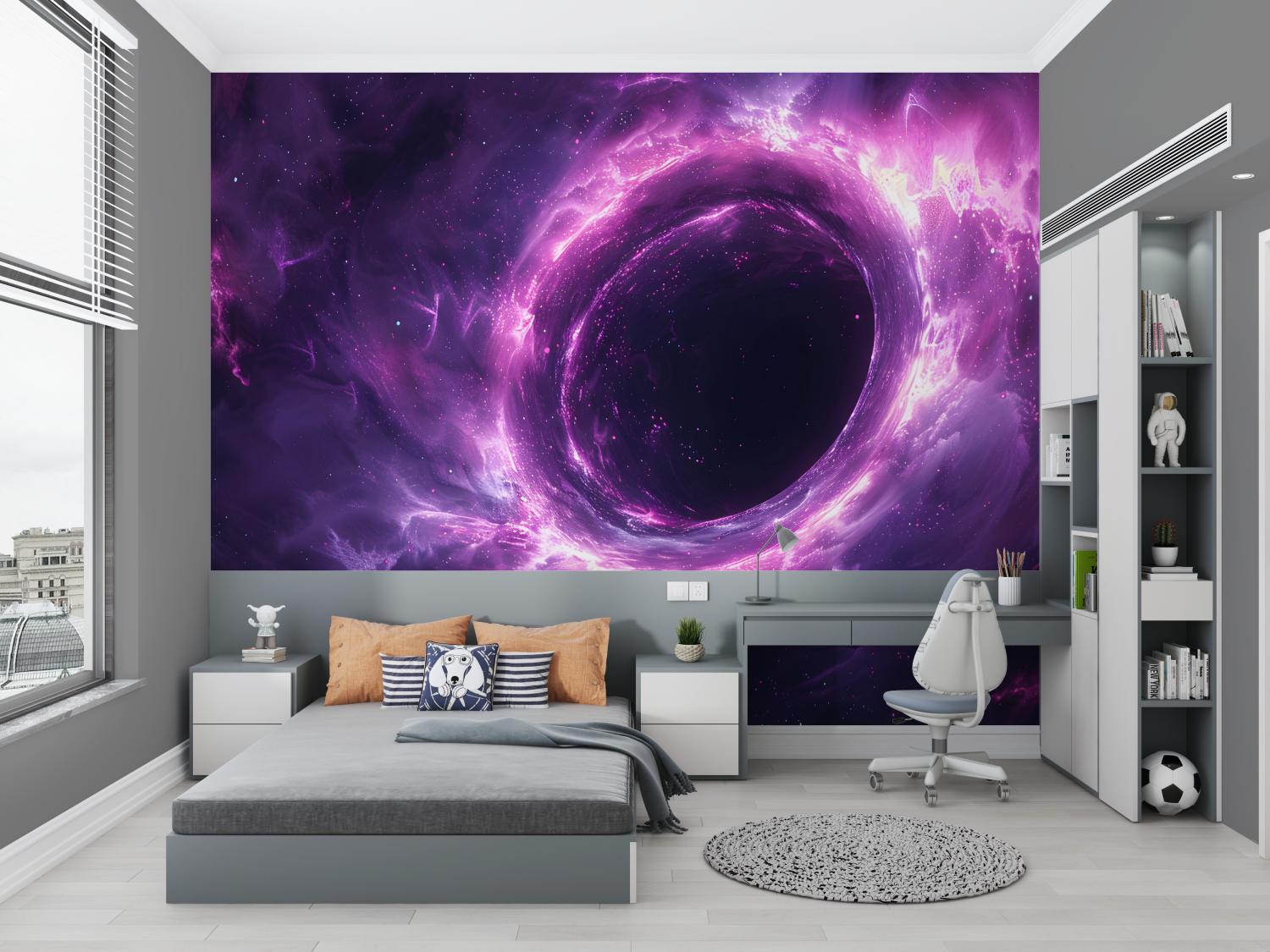 Lila Schwarzes Loch Tapete | Wandtapete