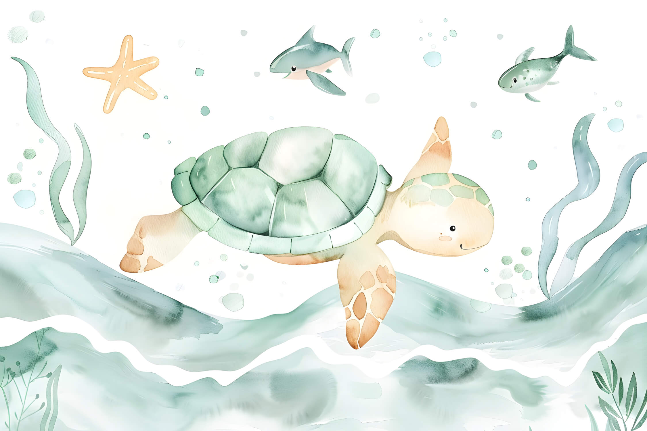 Turtle Kids Wallpaper | Murals Wallpaper