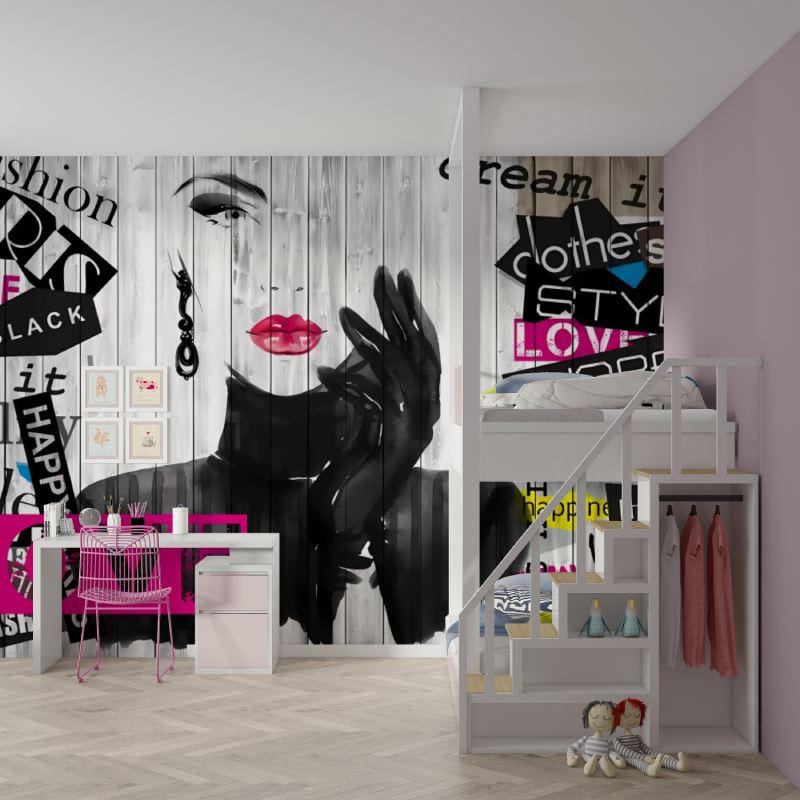 Mural Trendy Teen Girl Bedroom Decor