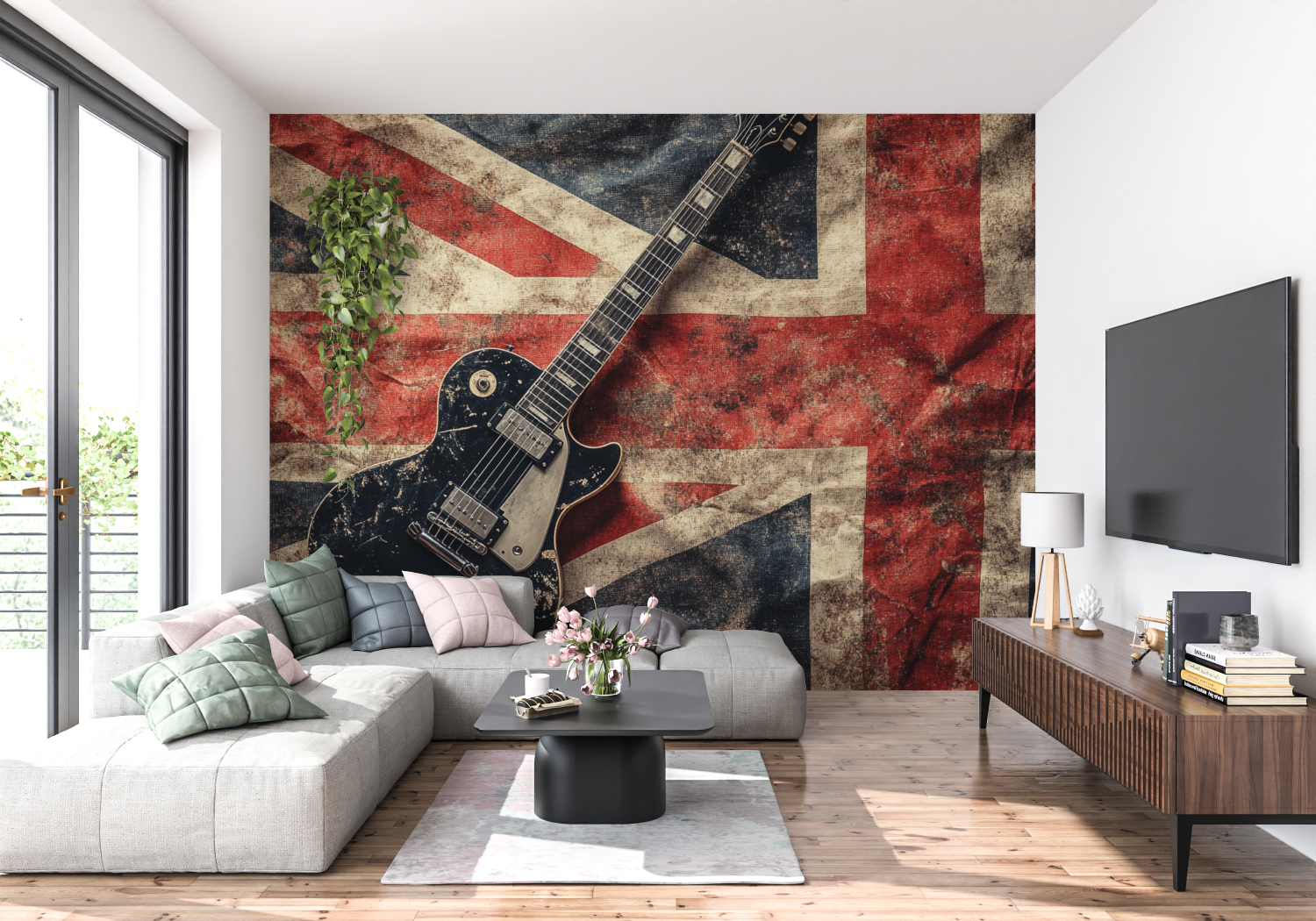 Union Jack Guitar Wallpaper | Murals Wallpaper