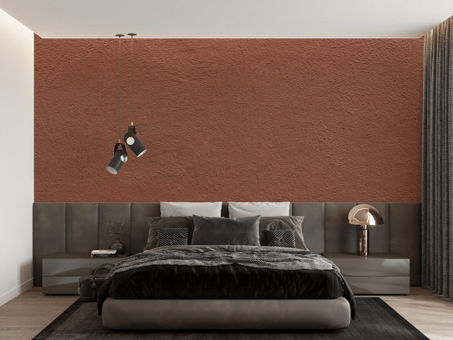 Terracotta Solid Wallpaper | Murals Wallpaper