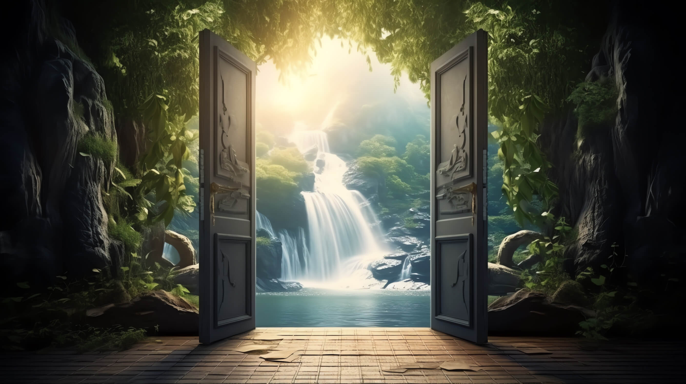 Zen Waterfall 3D Wallpaper | Murals Wallpaper