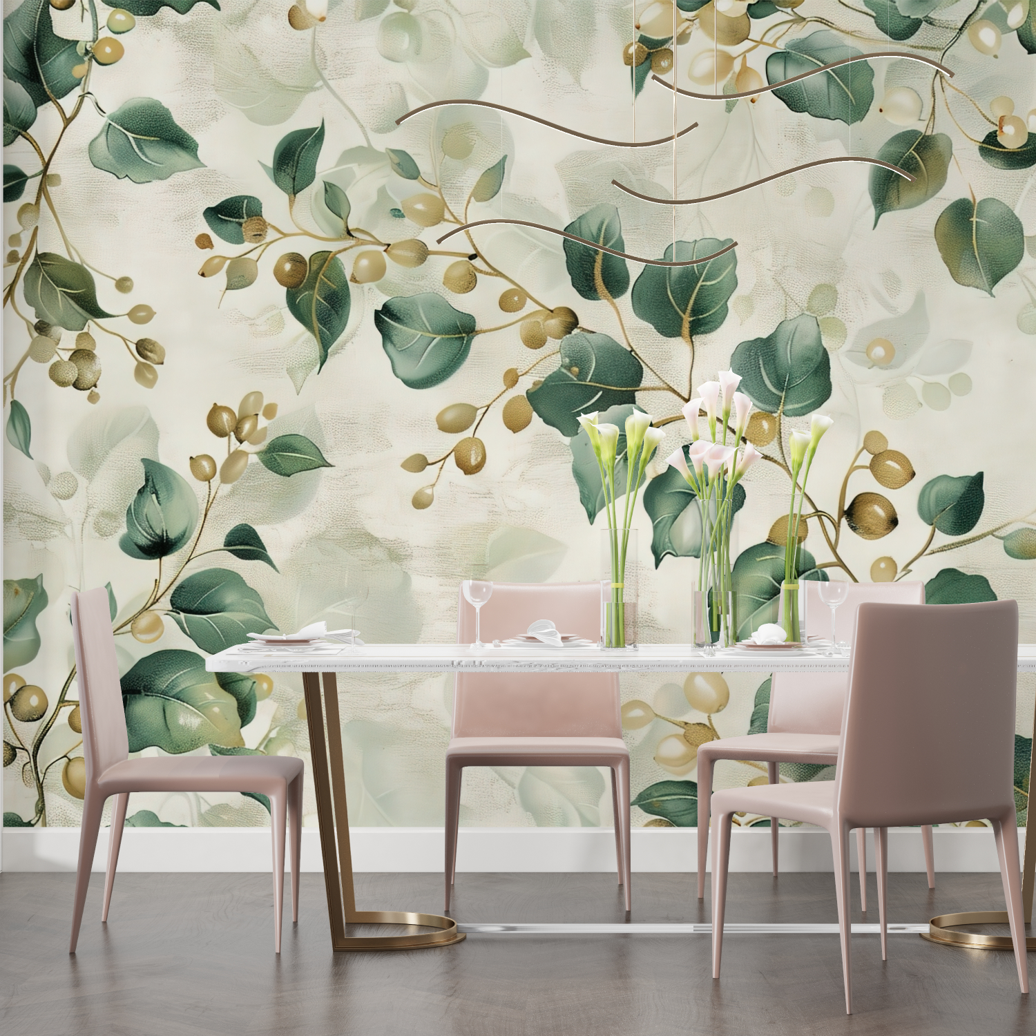 Green Floral Wallpaper | Murals Wallpaper