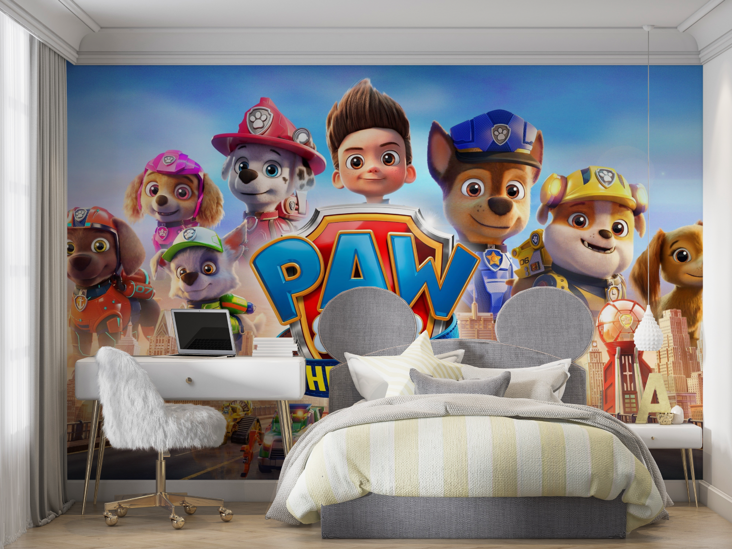 Papiermalerei Patrouille Amis Mur Chambre Panoramique