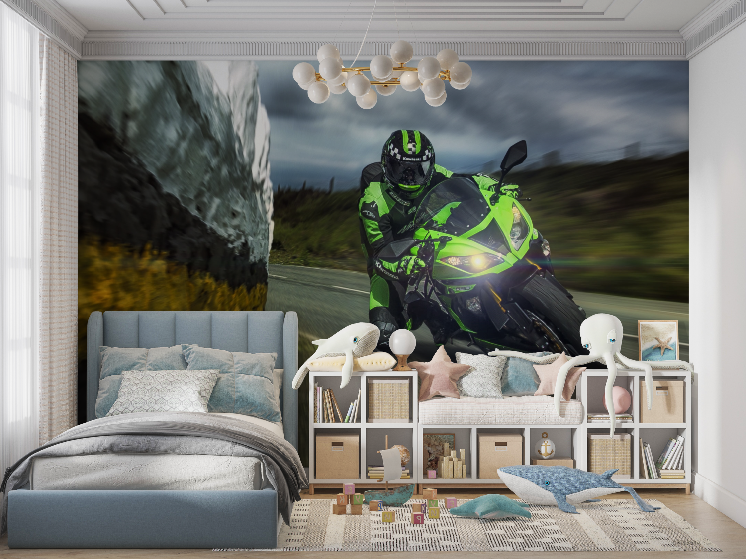 Kawasaki Motorcycle Wallpaper | Murals Wallpaper