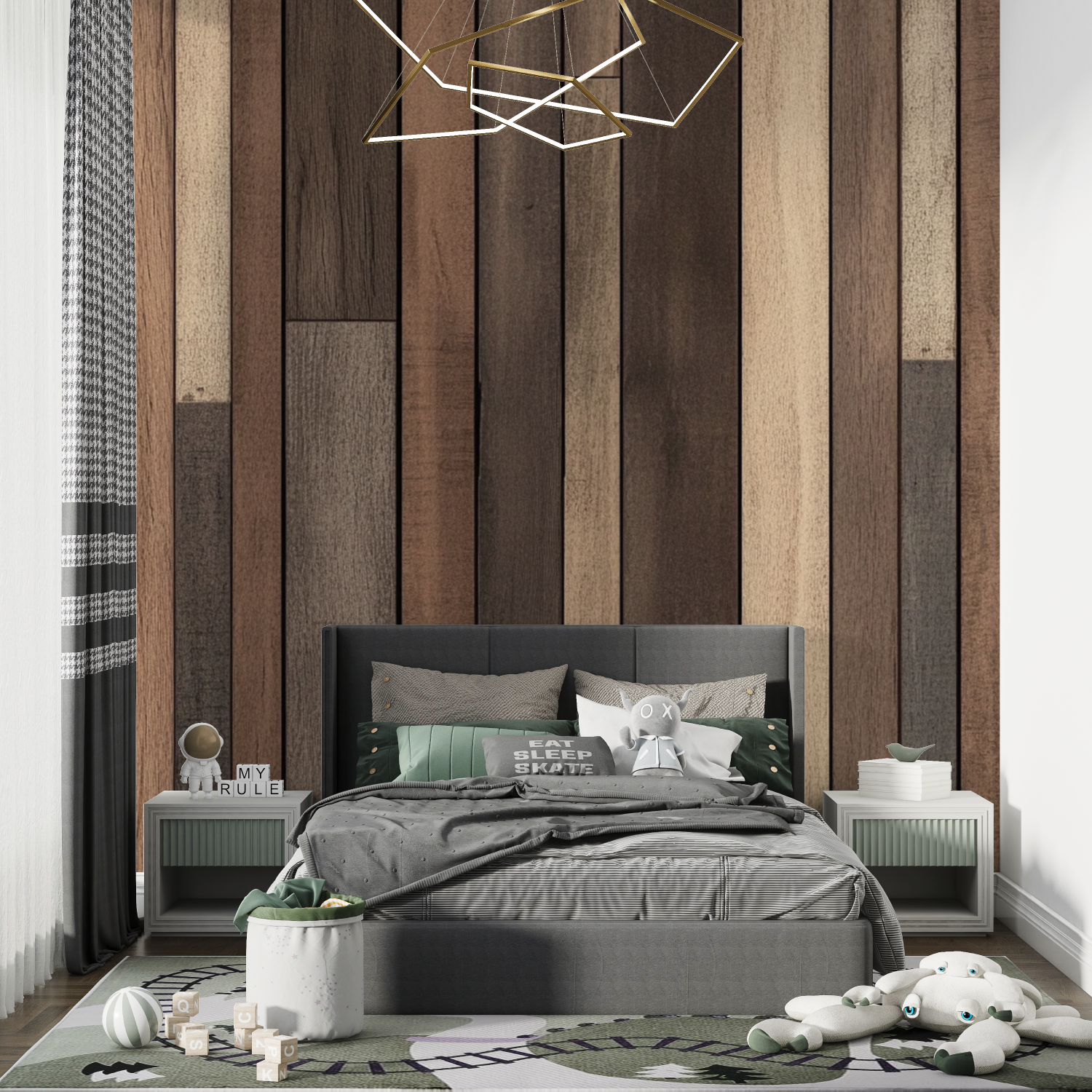 Natural Wood Slats Wallpaper | Murals Wallpaper