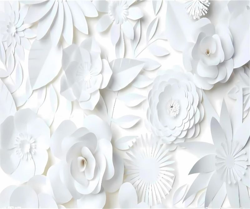 3D White Flower Wallpaper | Murals Wallpaper