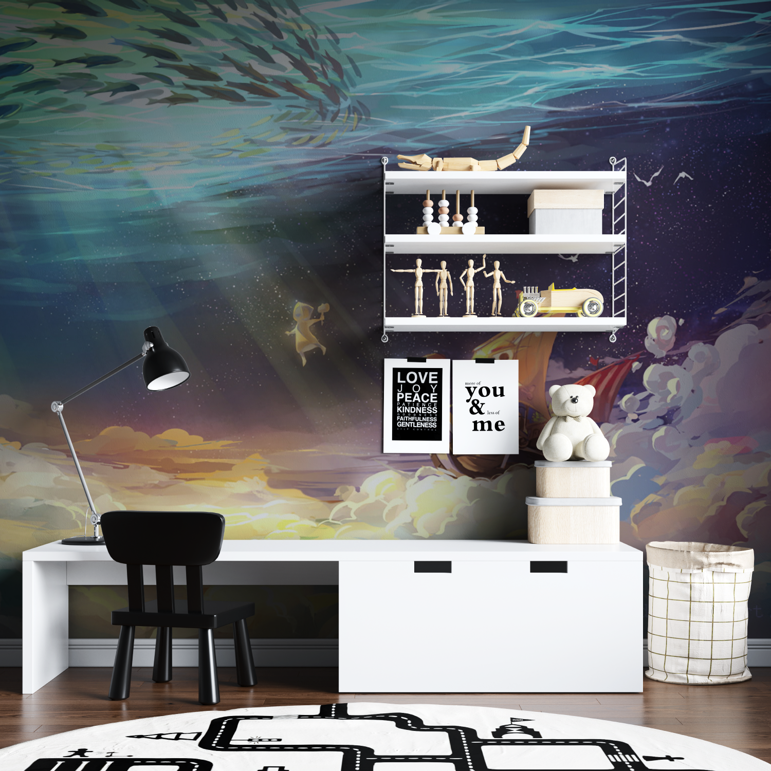 Mural One Piece Boat Wallpaper