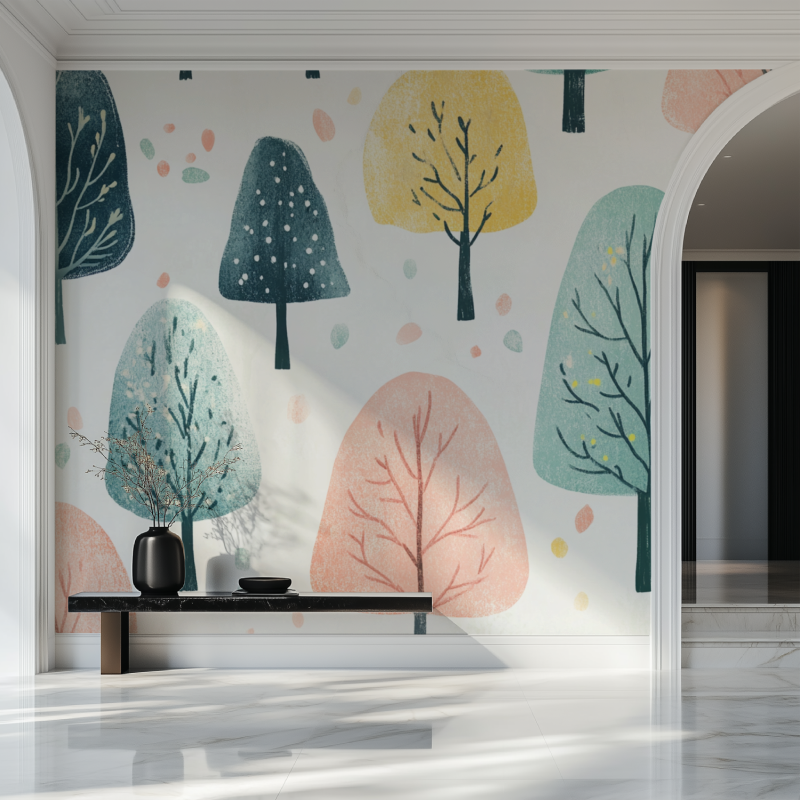 Naive Natur-Baumtapete | Murals Wallpaper