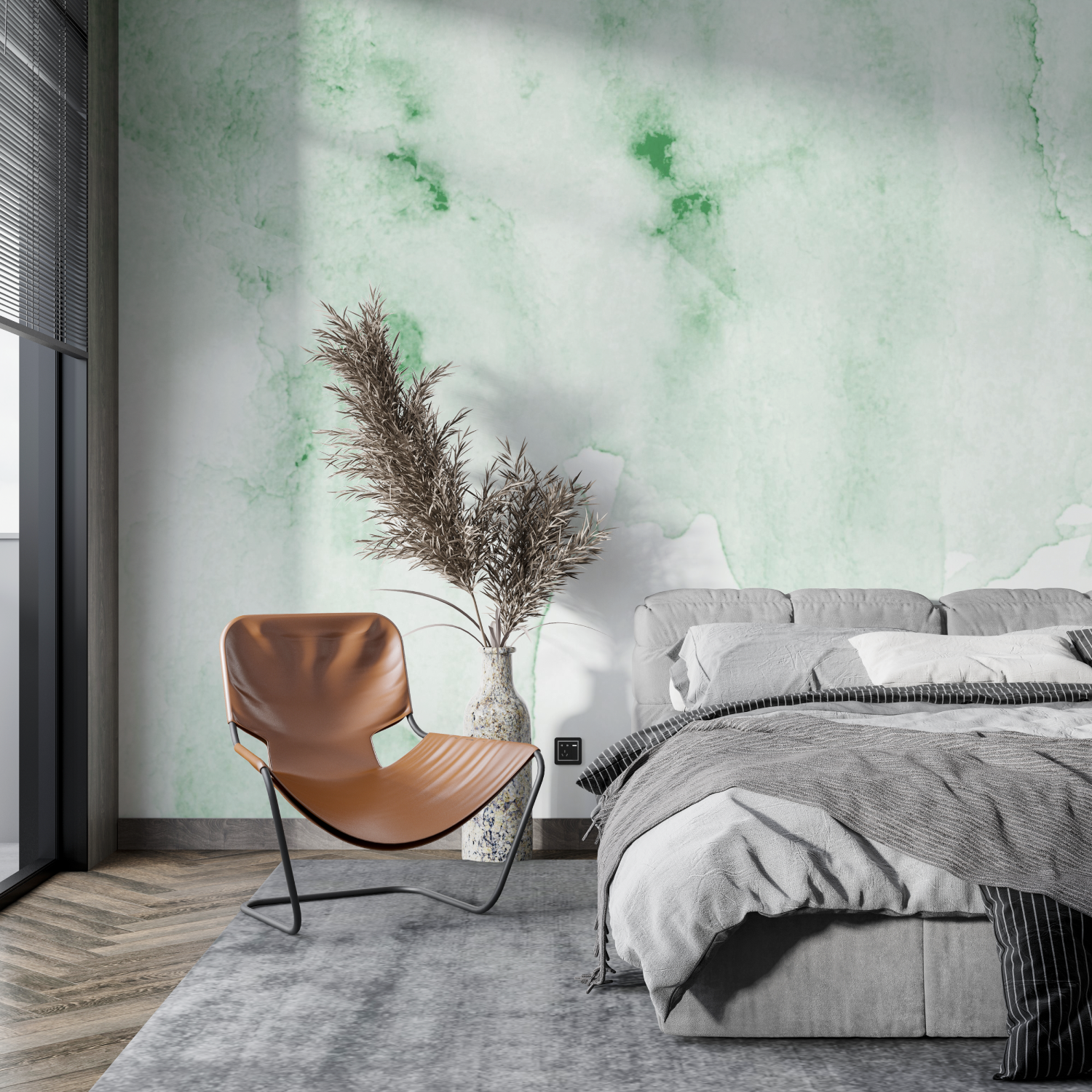 Watercolor Green Wallpaper | Murals Wallpaper